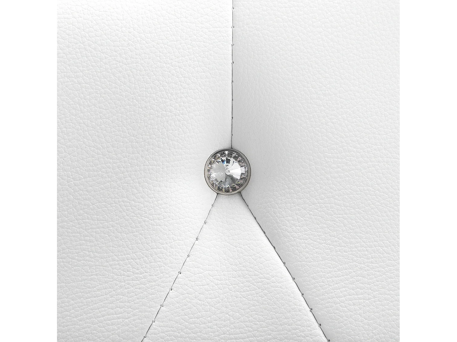 Lit avec sommier Cuir PU METZ 160 x 200 cm Blanc