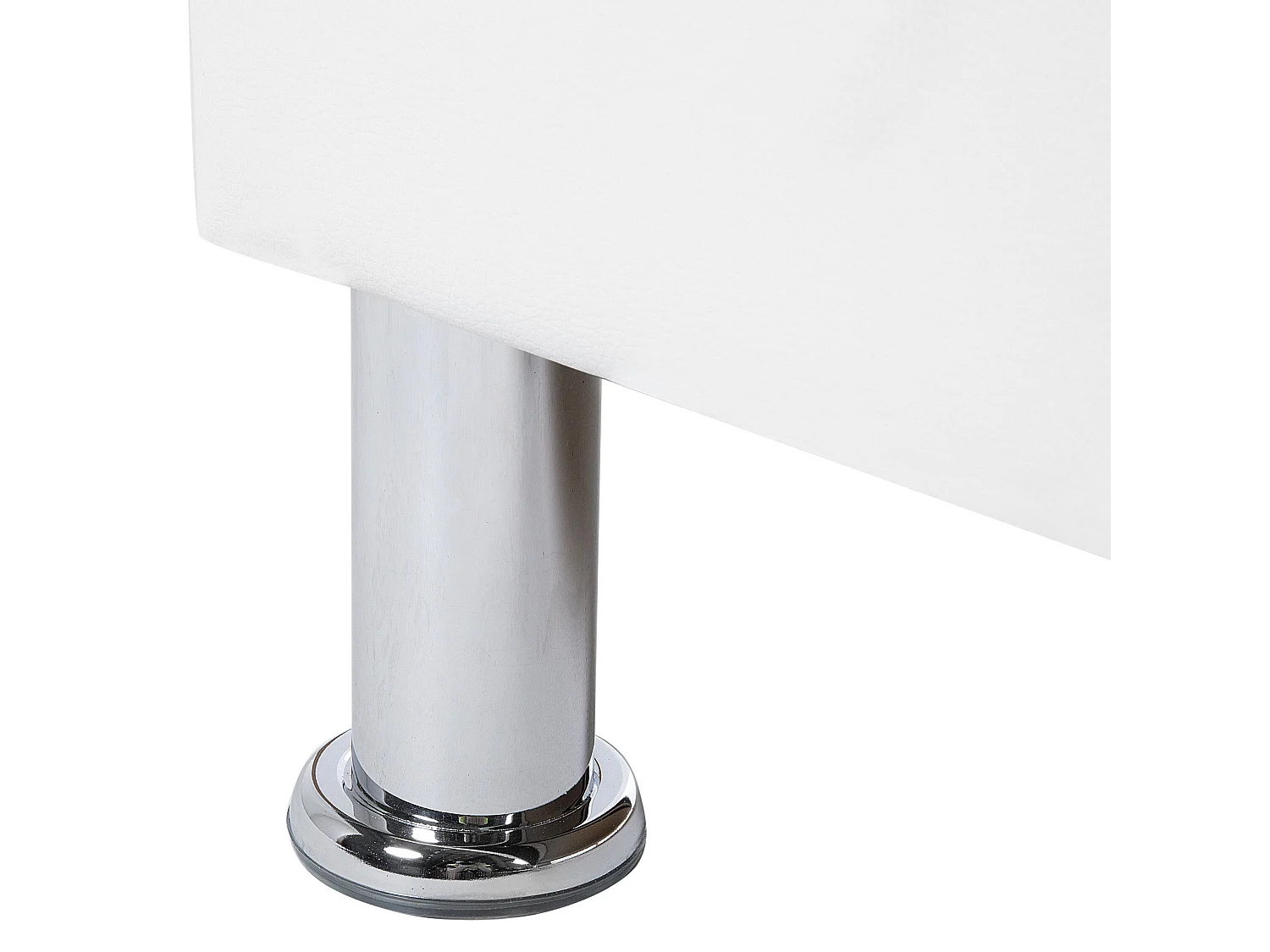 Lit avec sommier Cuir PU METZ 160 x 200 cm Blanc