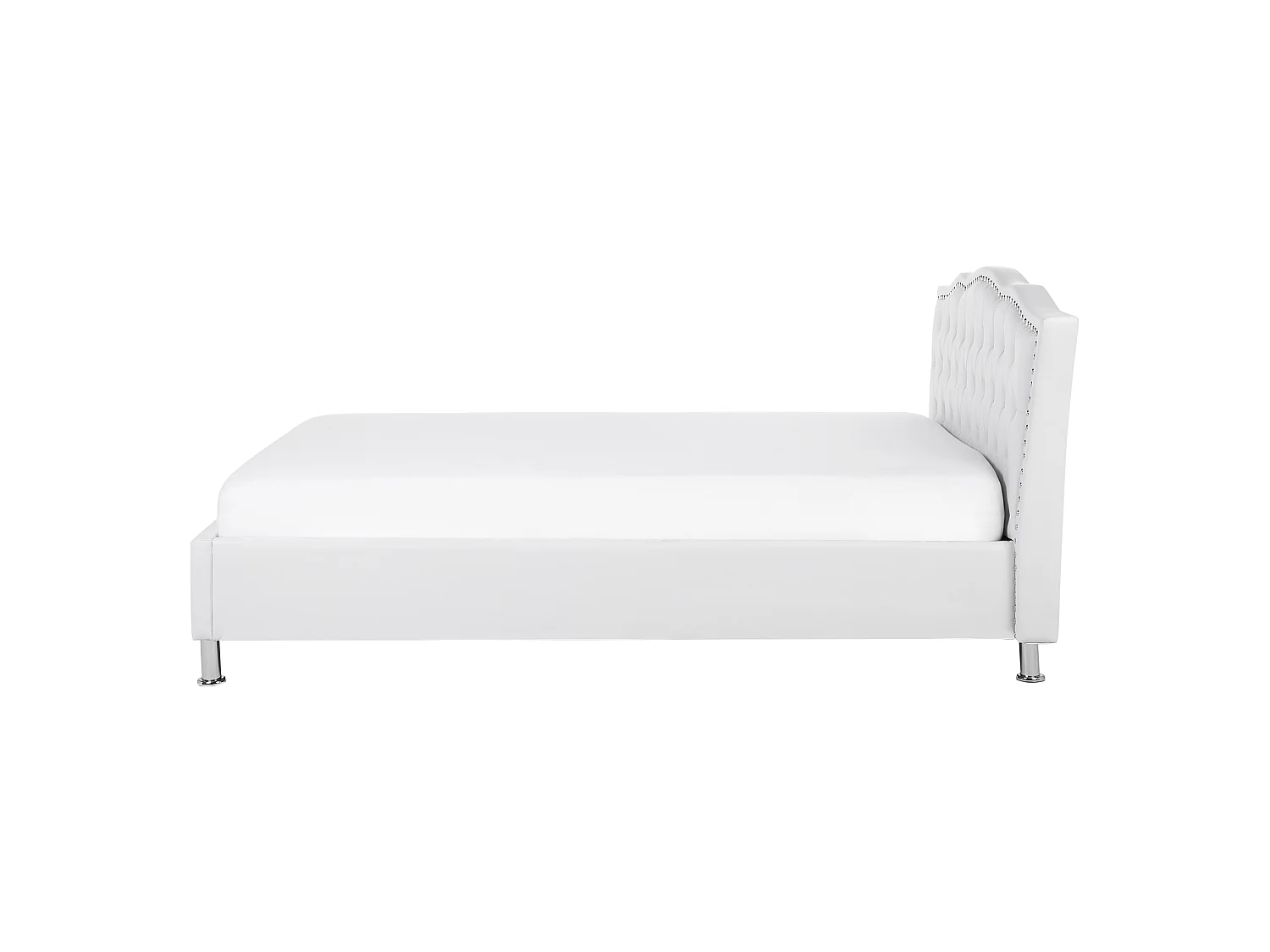 Letto Pelle sintetica METZ 160 x 200 cm Bianco