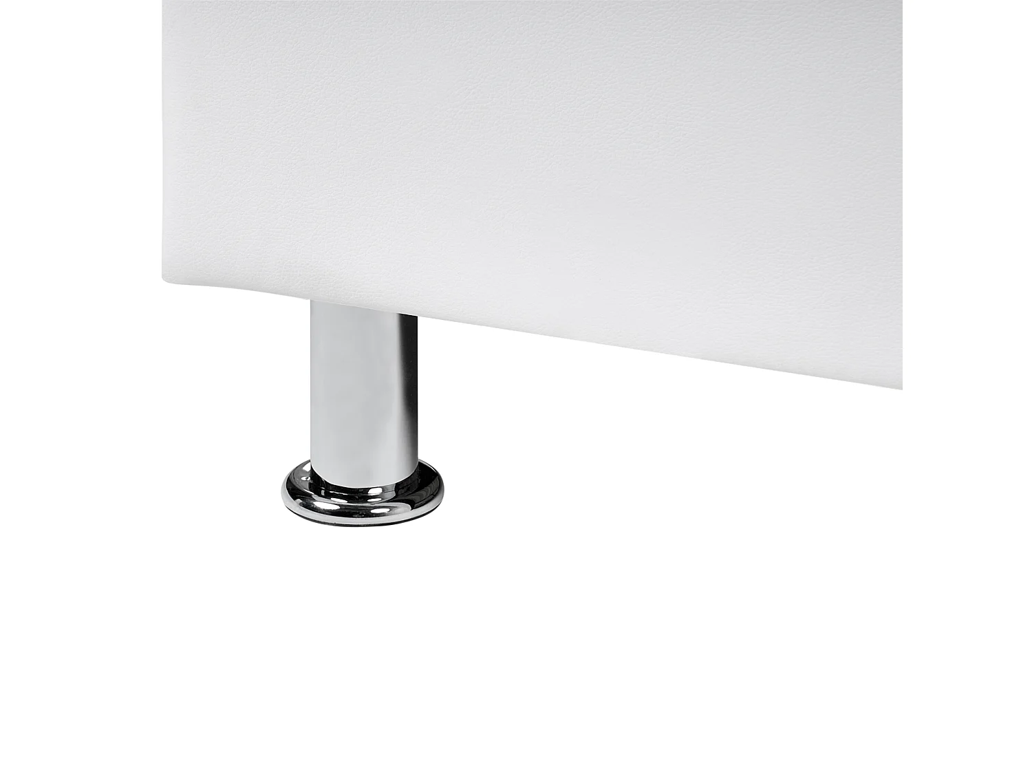 Lit avec sommier Cuir PU METZ 160 x 200 cm Blanc