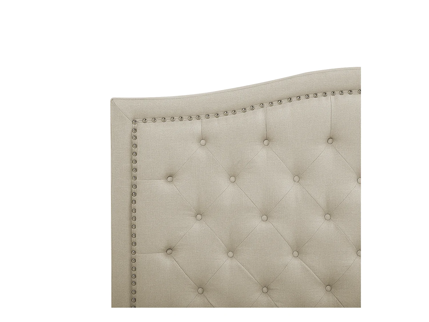 Cama Tela AUREL 160 x 200 cm Beige