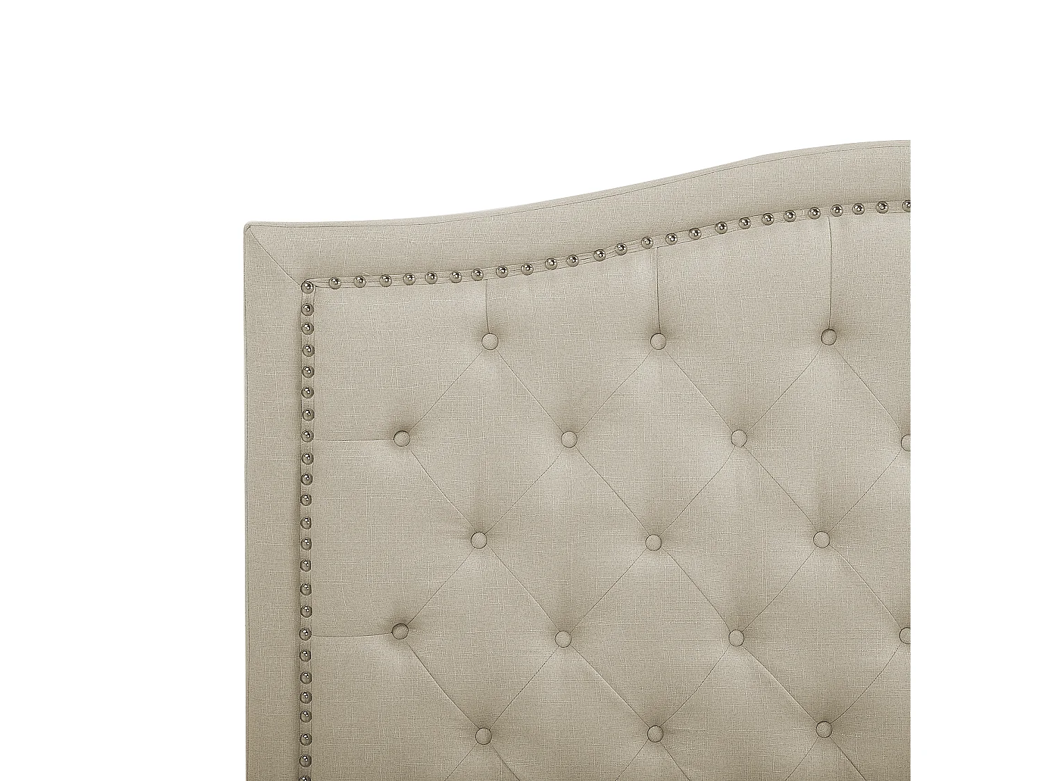 Lit avec sommier Tissu AUREL 160 x 200 cm Beige