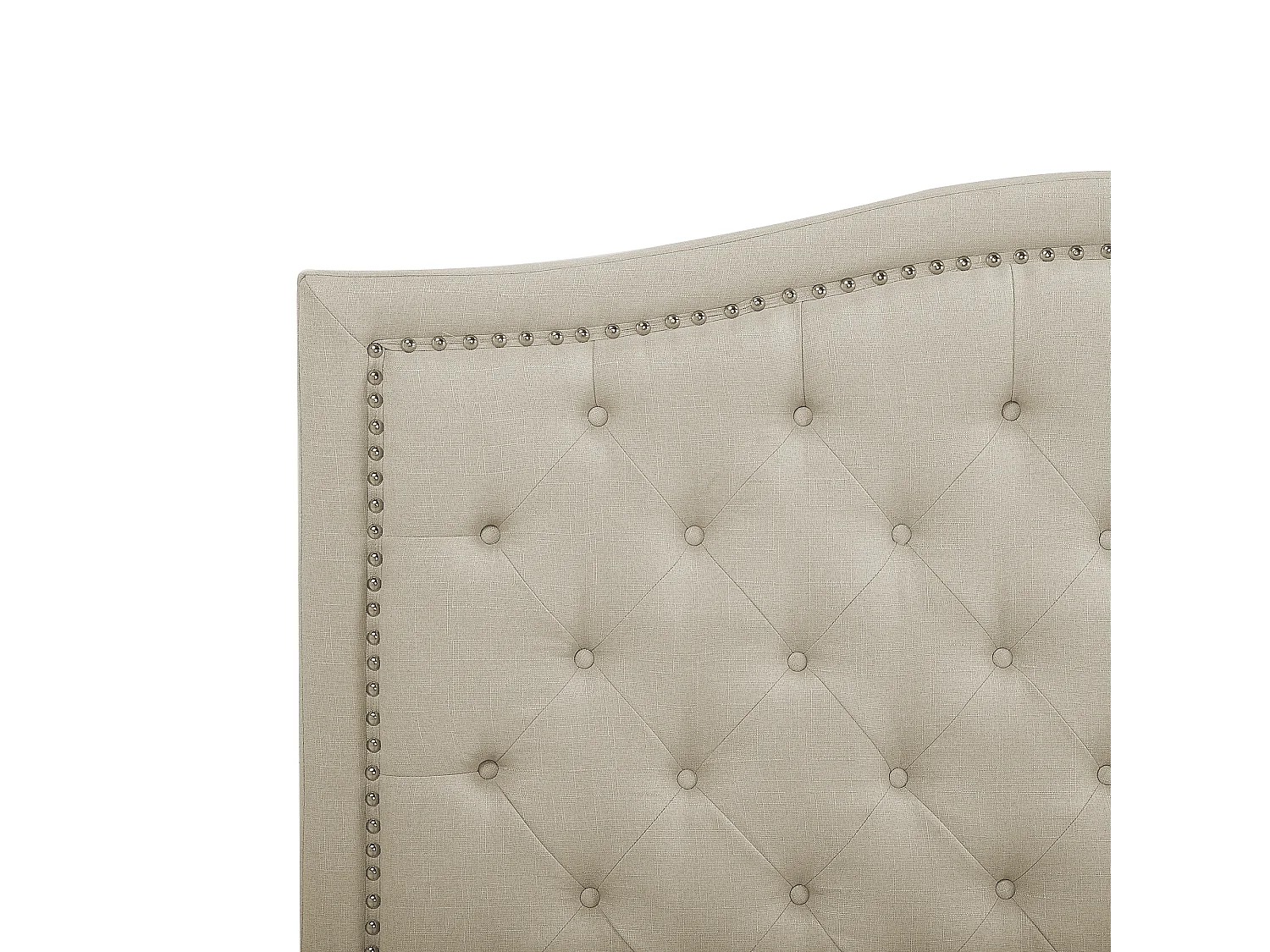 Lit avec sommier Tissu AUREL 160 x 200 cm Beige