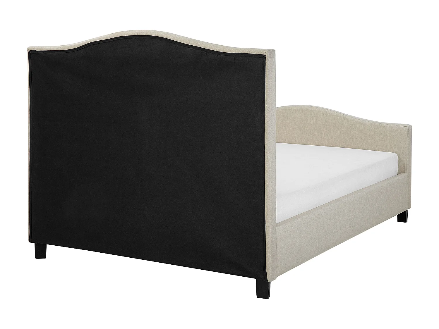 Lit avec sommier Tissu AUREL 160 x 200 cm Beige