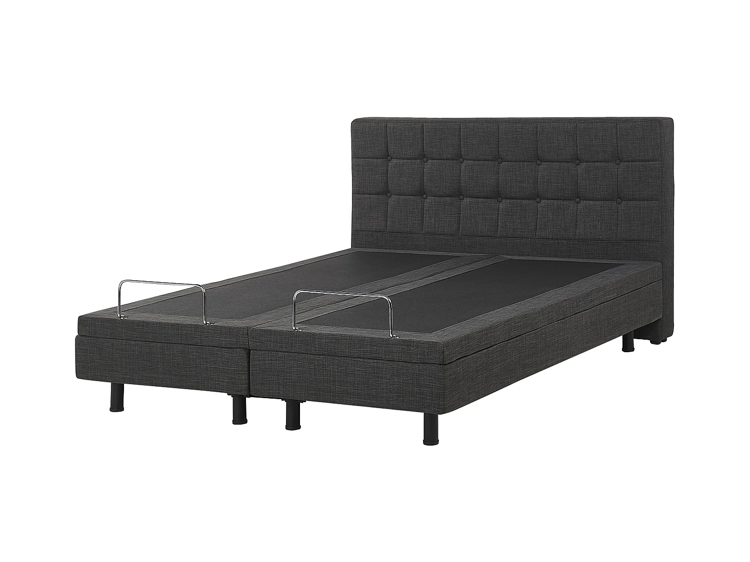 Lit réglable Tissu DUKE 160 x 200 cm Gris foncé