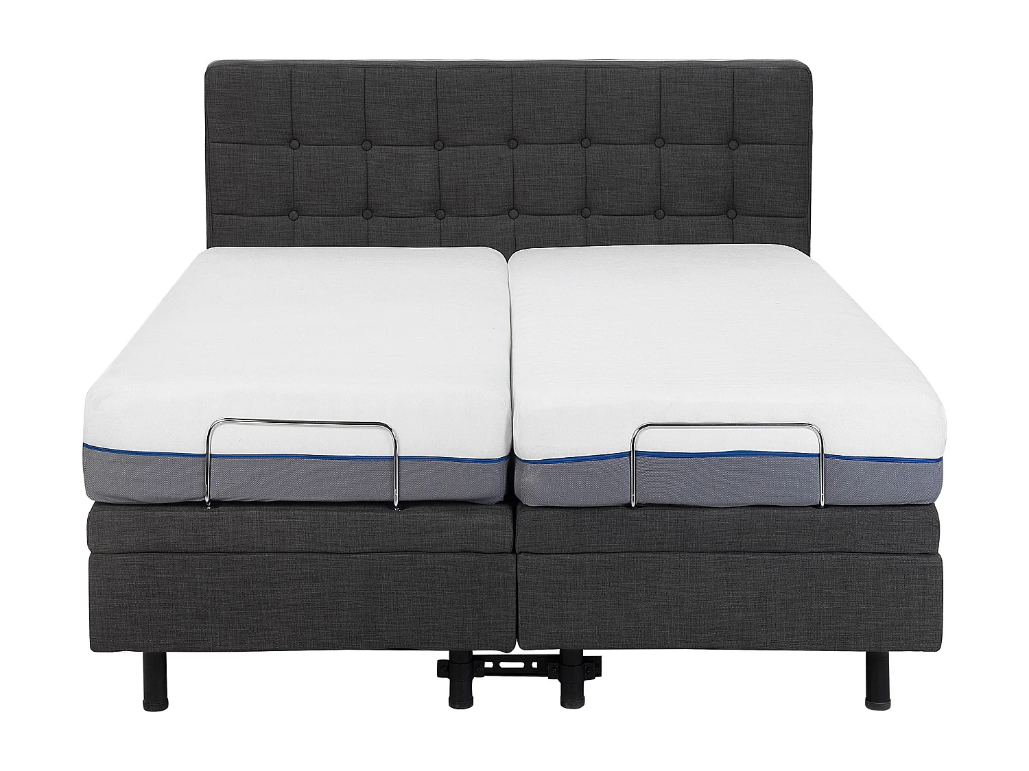 Lit réglable Tissu DUKE 160 x 200 cm Gris foncé