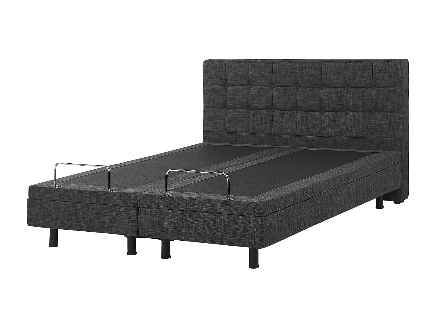 Lit réglable Tissu DUKE 160 x 200 cm Gris foncé