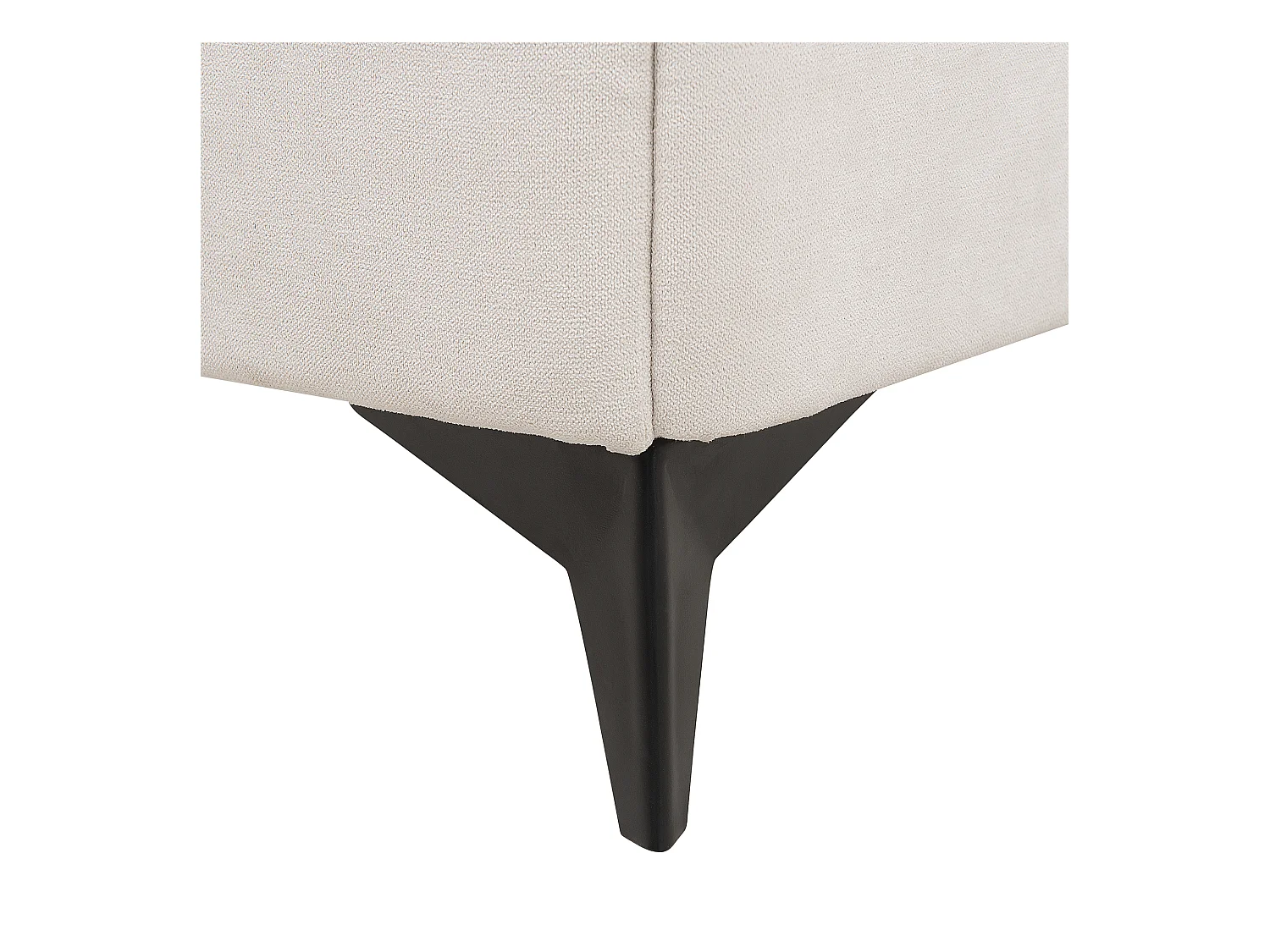 Elegantes Polsterbett in Beige Leinenoptik mit Lattenrost 140 x 200 cm Melle