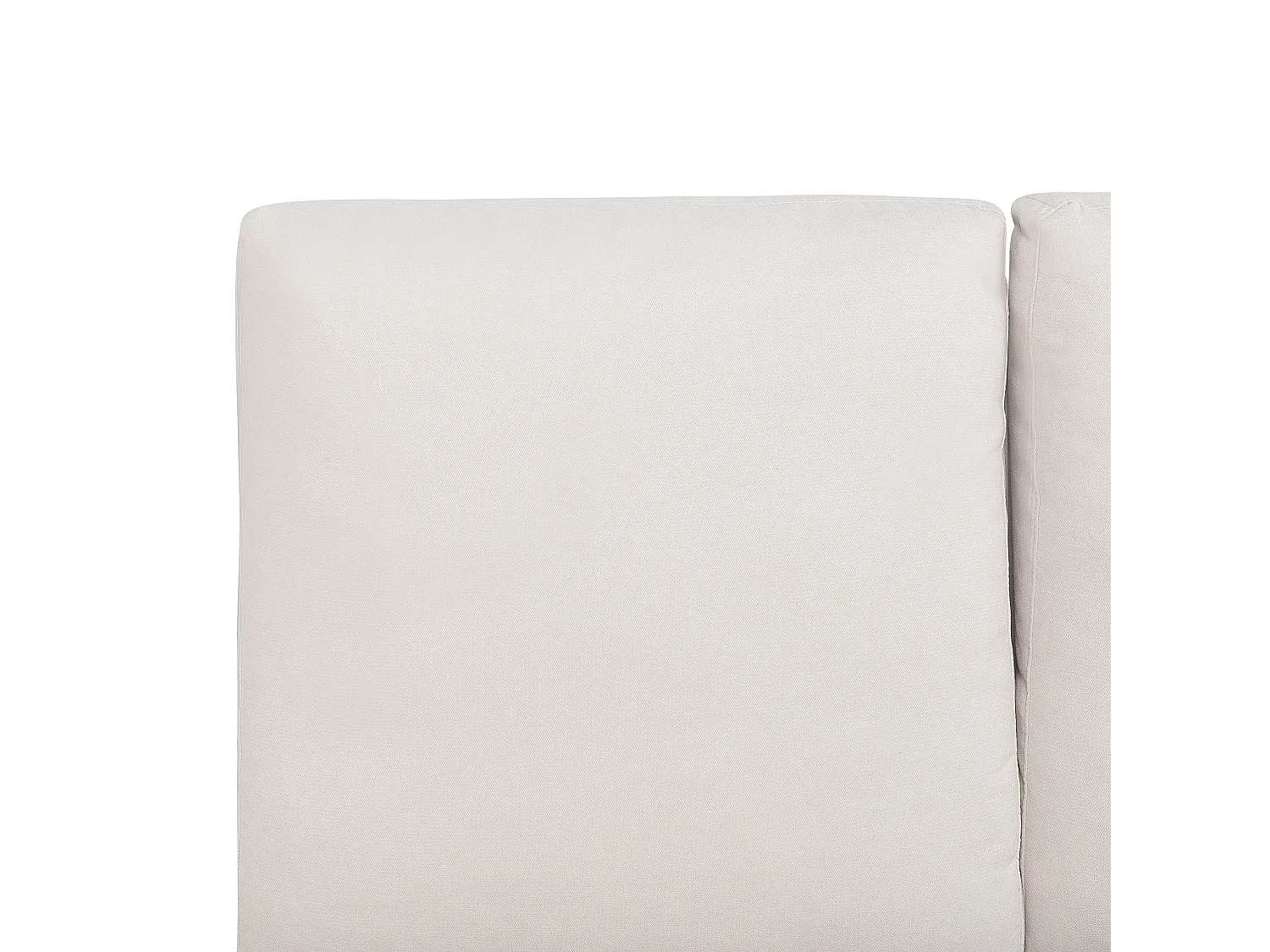 Lit avec sommier Tissu chenille MELLE 140 x 200 cm Beige clair