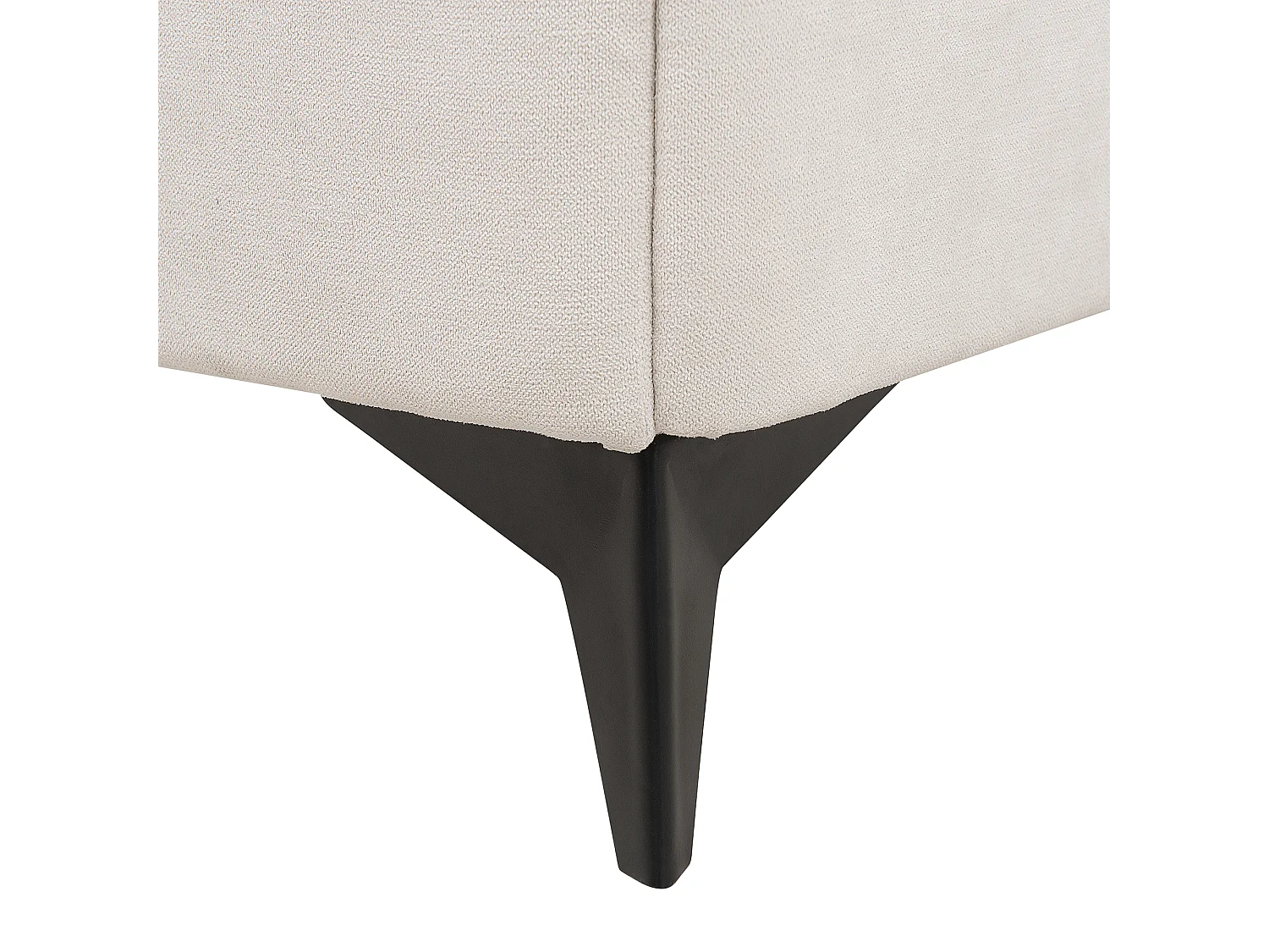 Cama Chenille MELLE 140 x 200 cm Creme claro