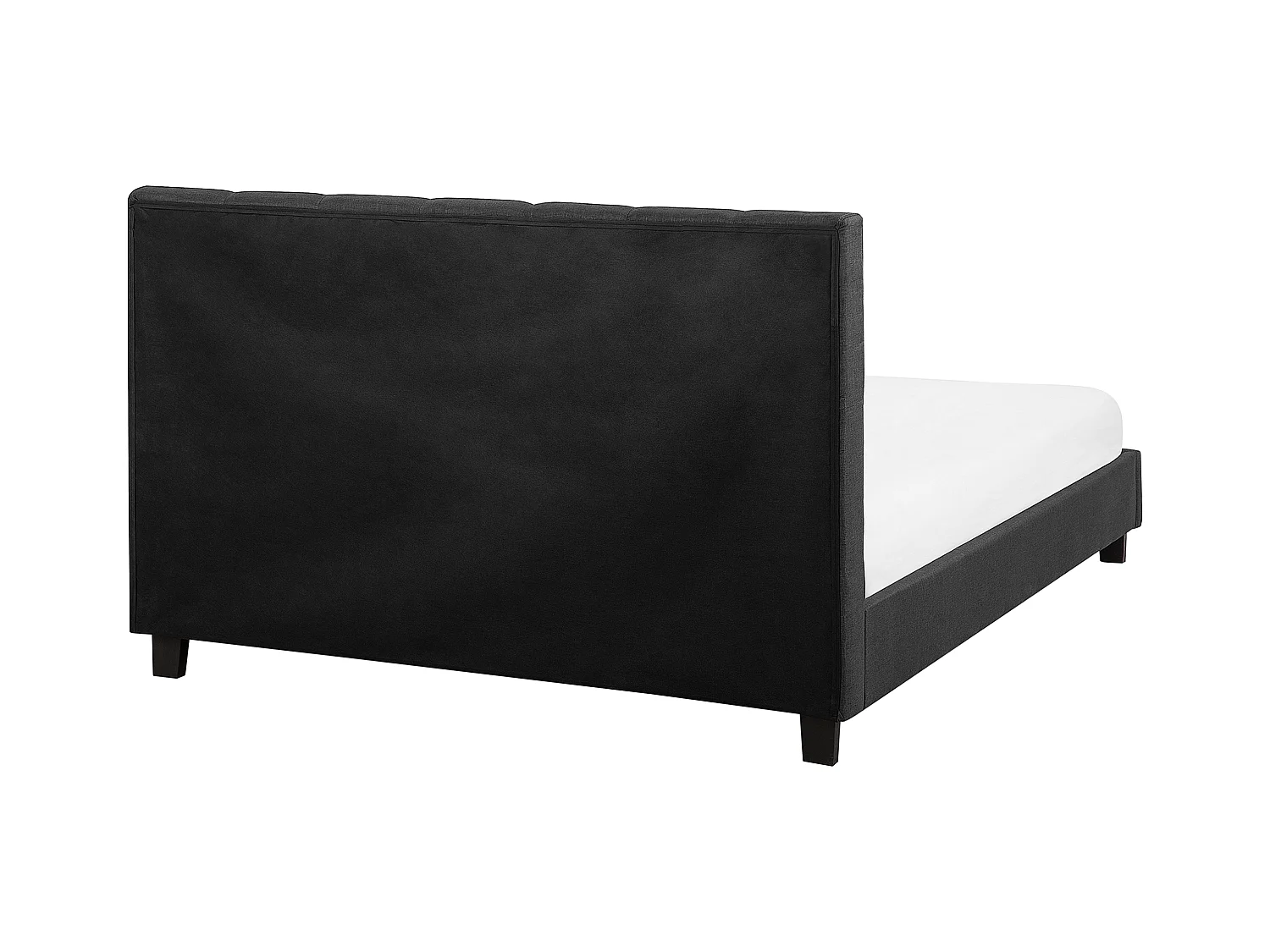 Cama Tecido ROCHELLE 160 x 200 cm Cinzento escuro