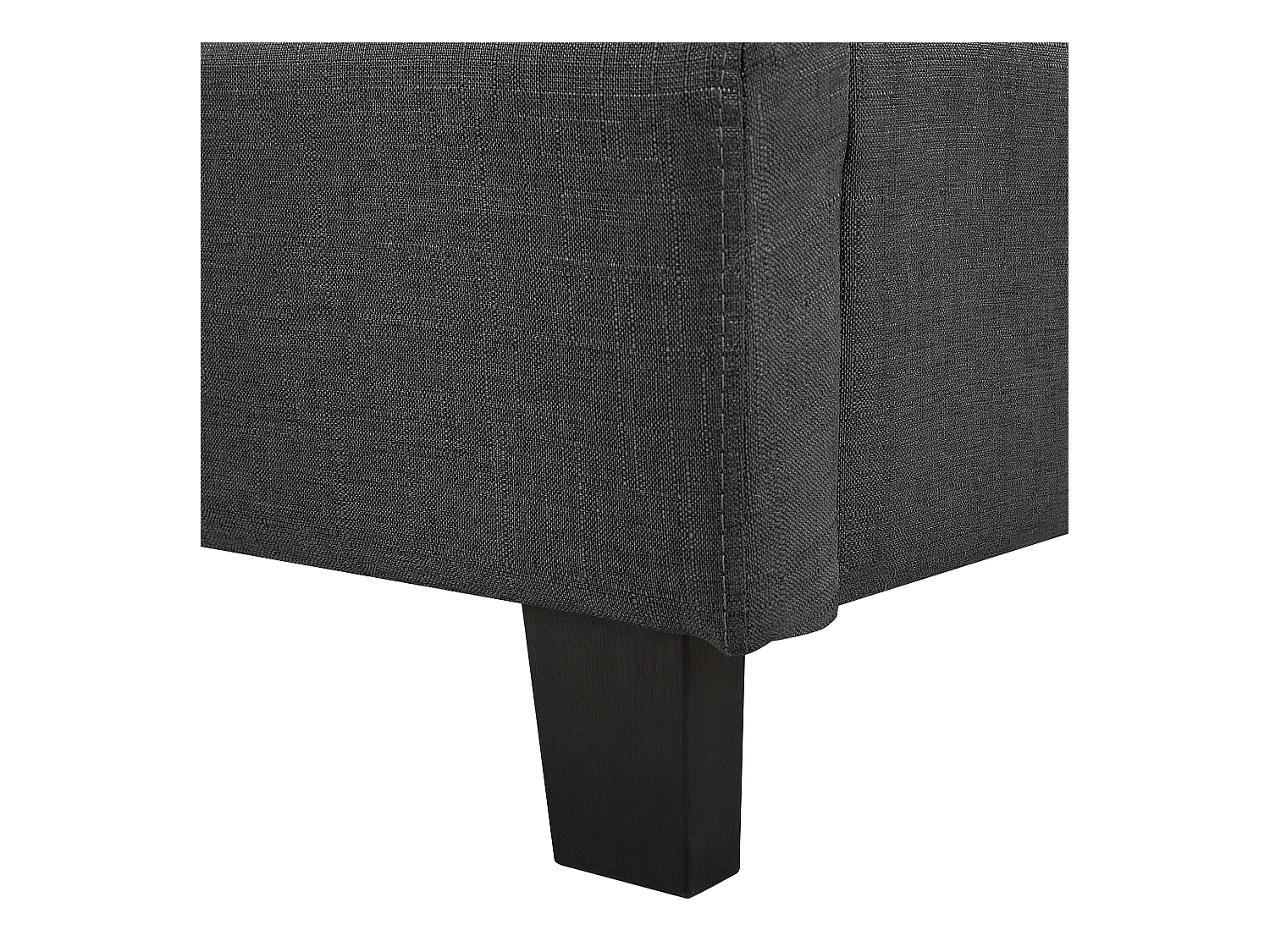 Cama Tecido ROCHELLE 160 x 200 cm Cinzento escuro