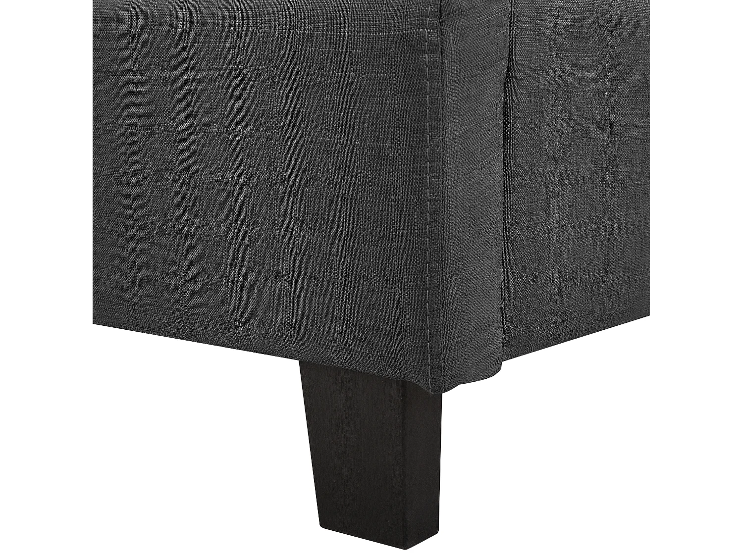 Modernes Polsterbett in Dunkelgrau mit Knopfbezug Lattenrost 160 x 200 cm