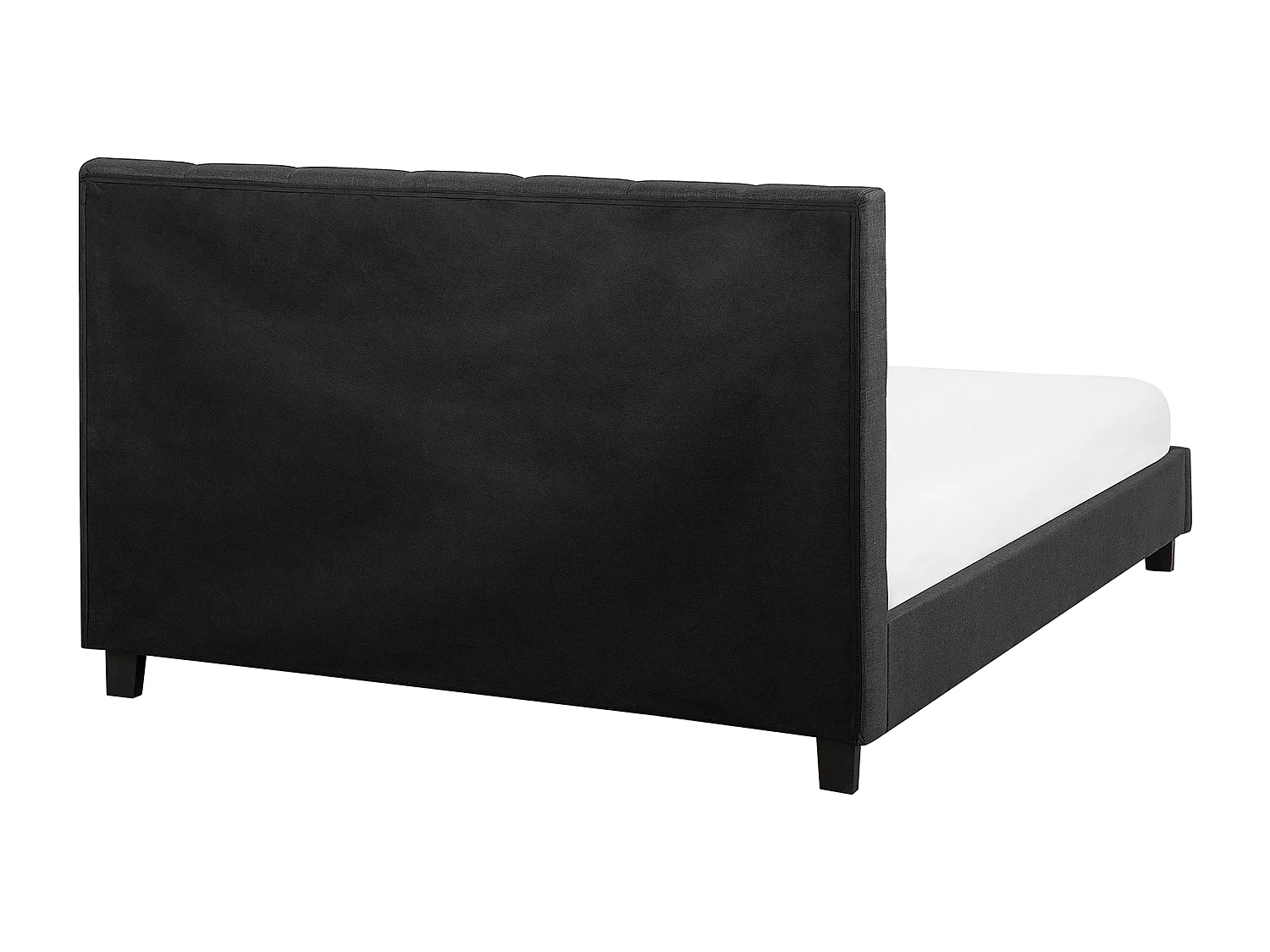 Lit avec sommier Tissu LA ROCHELLE 160 x 200 cm Gris foncé