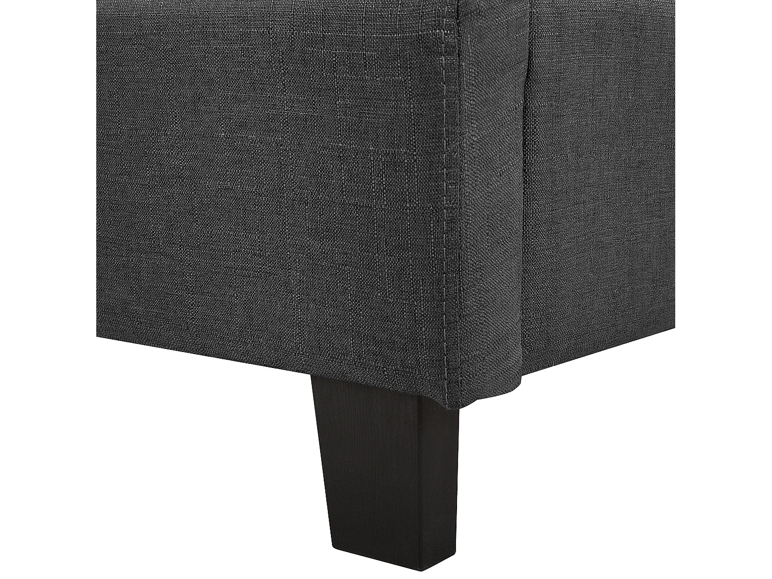 Lit avec sommier Tissu LA ROCHELLE 160 x 200 cm Gris foncé