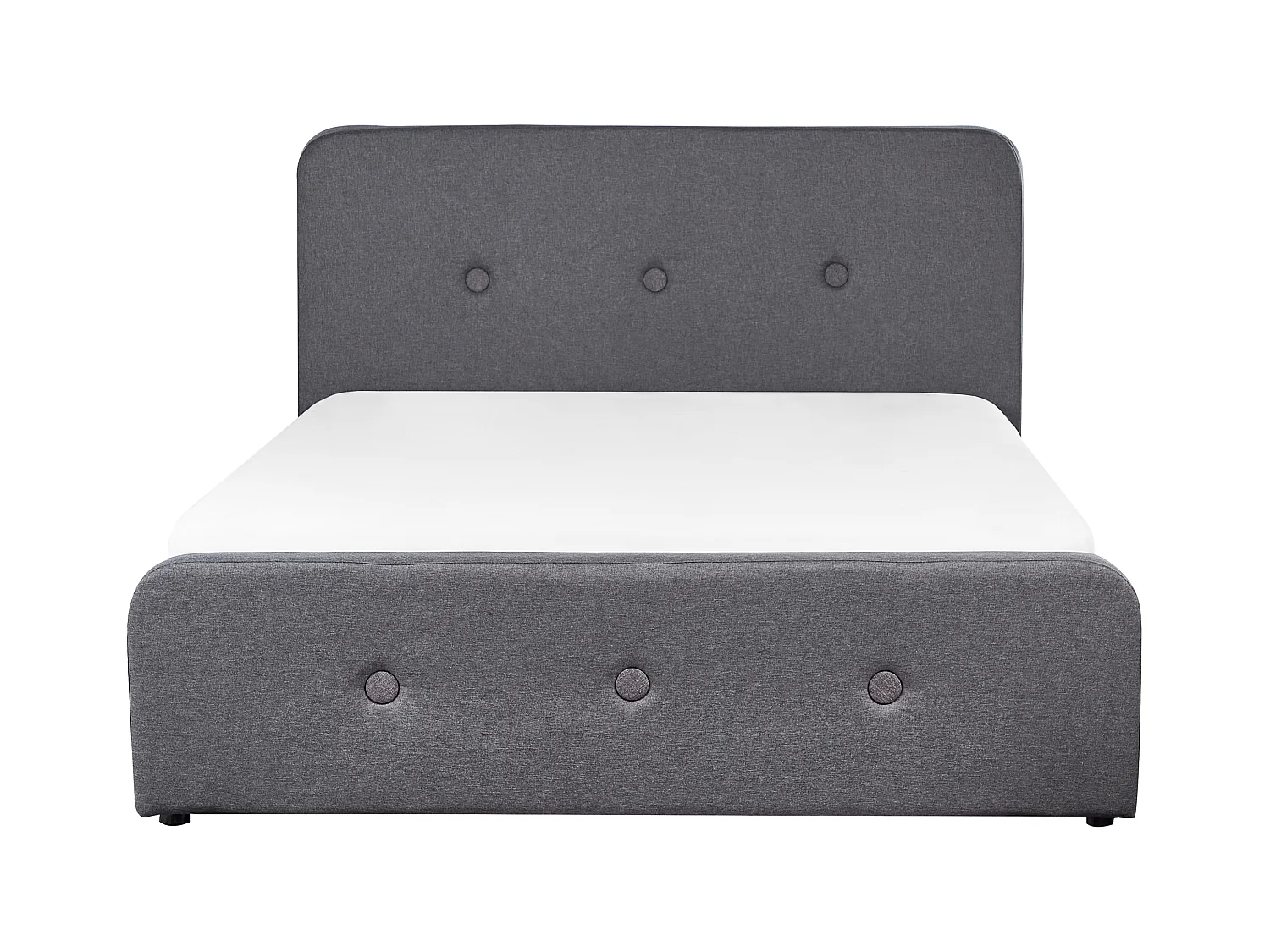 Cama con almacenaje Tela RENNES 140 x 200 cm Gris oscuro