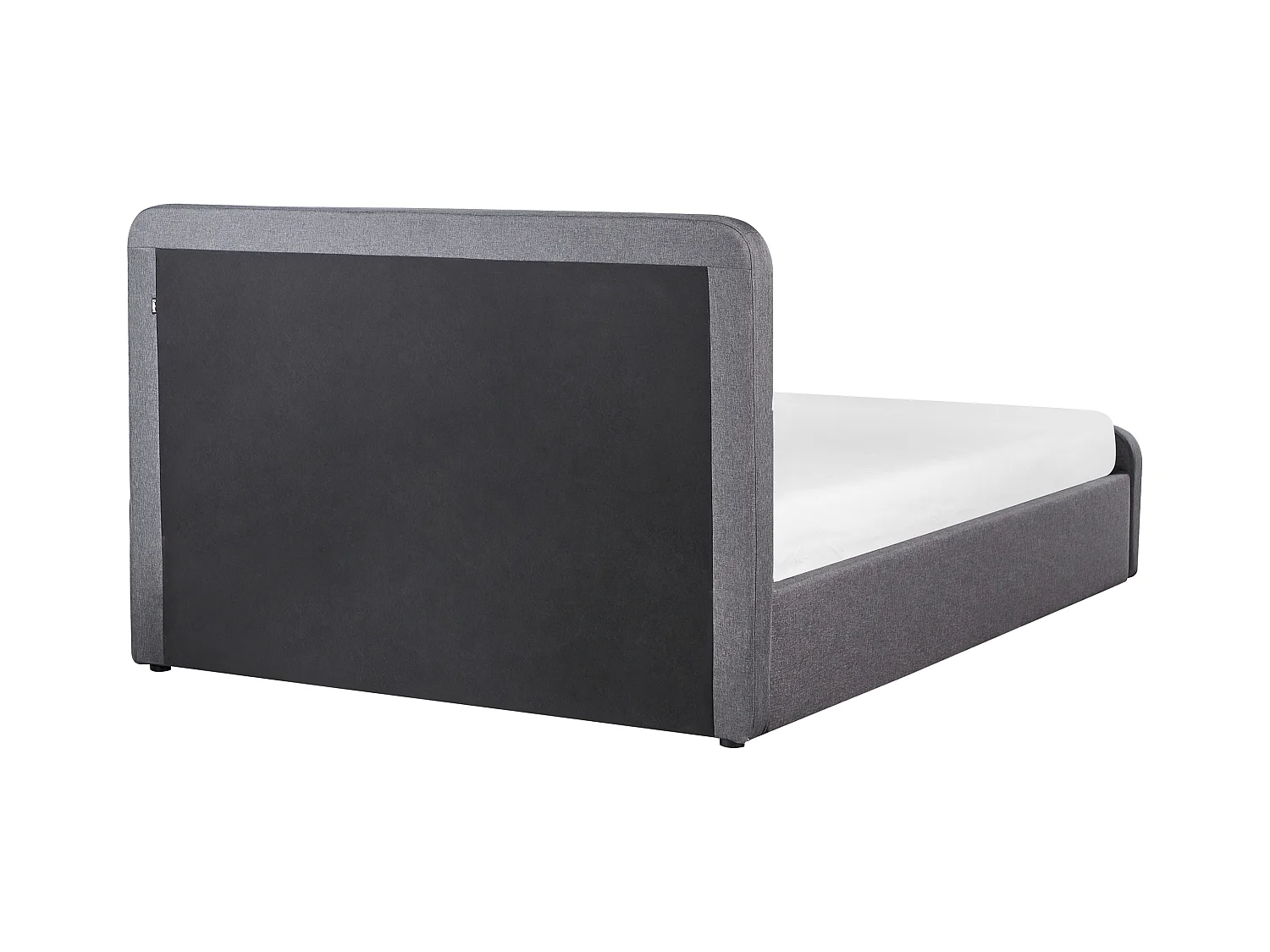 Cama con almacenaje Tela RENNES 140 x 200 cm Gris oscuro
