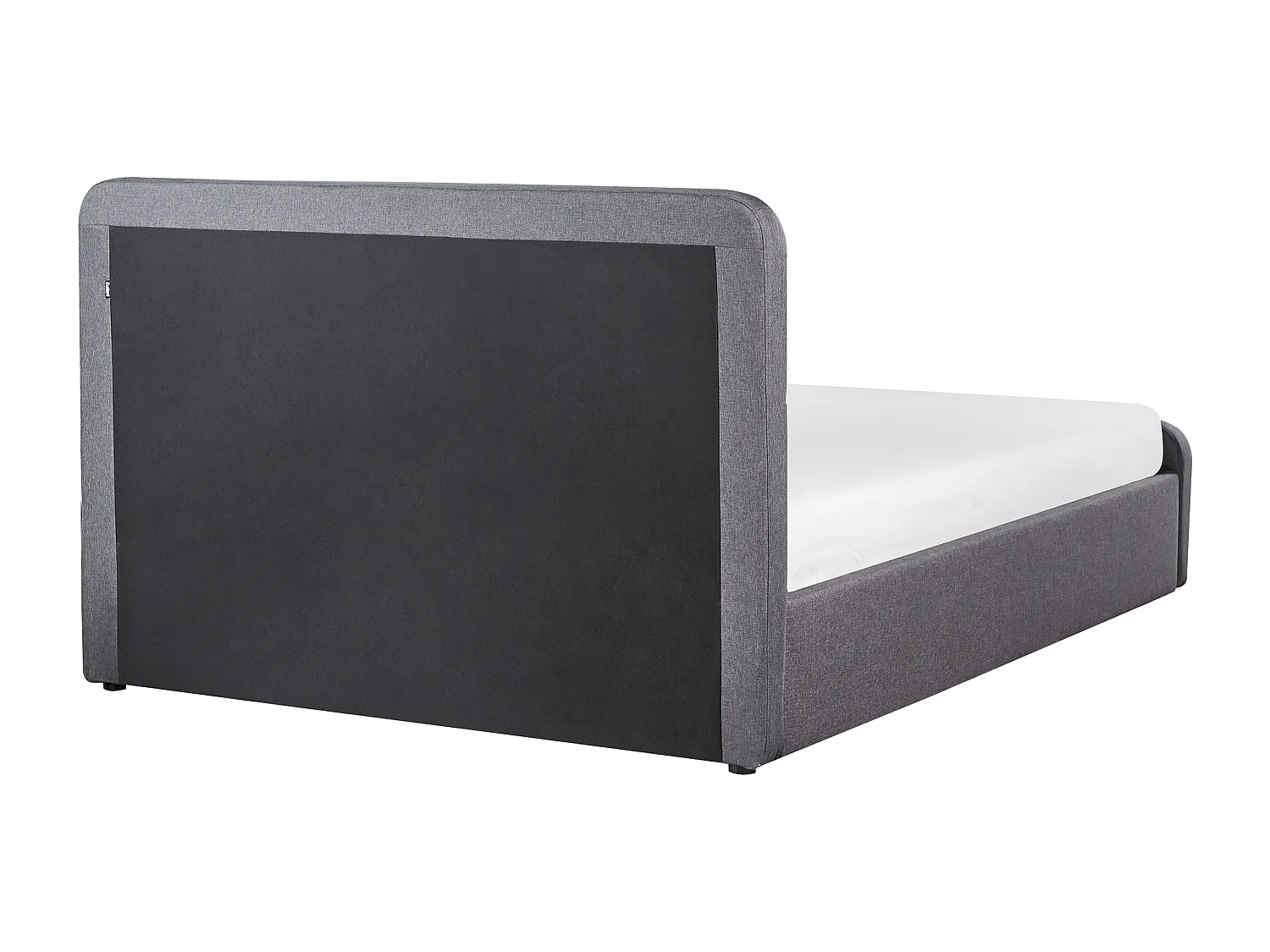 Letto con ottomano Tessuto RENNES 140 x 200 cm Grigio scuro