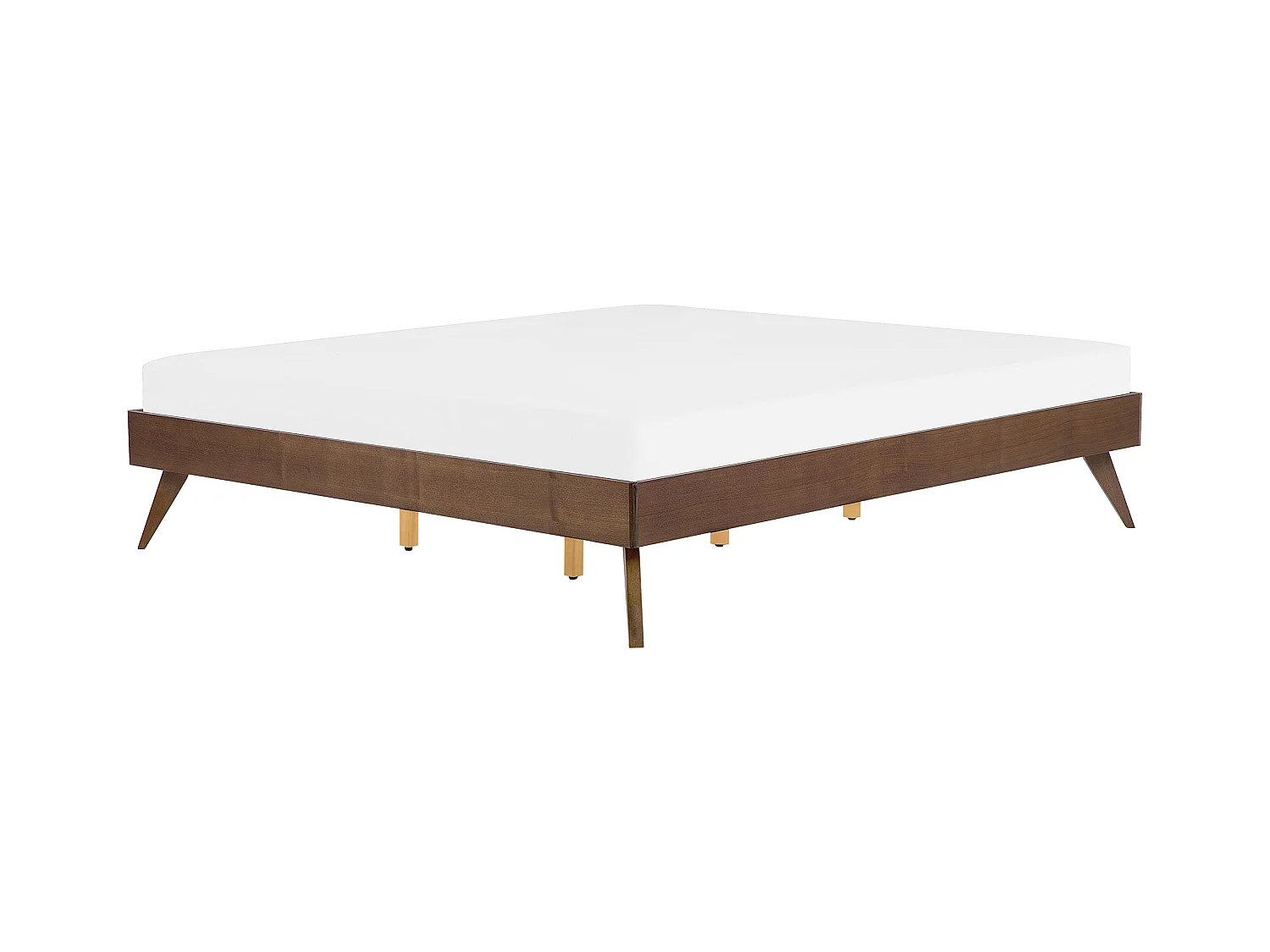 Lit sans tête de lit BERRIC 180 x 200 cm Frêne foncé
