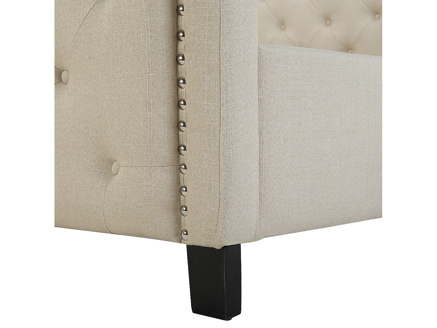 Lit avec sommier Tissu AUREL 180 x 200 cm Beige