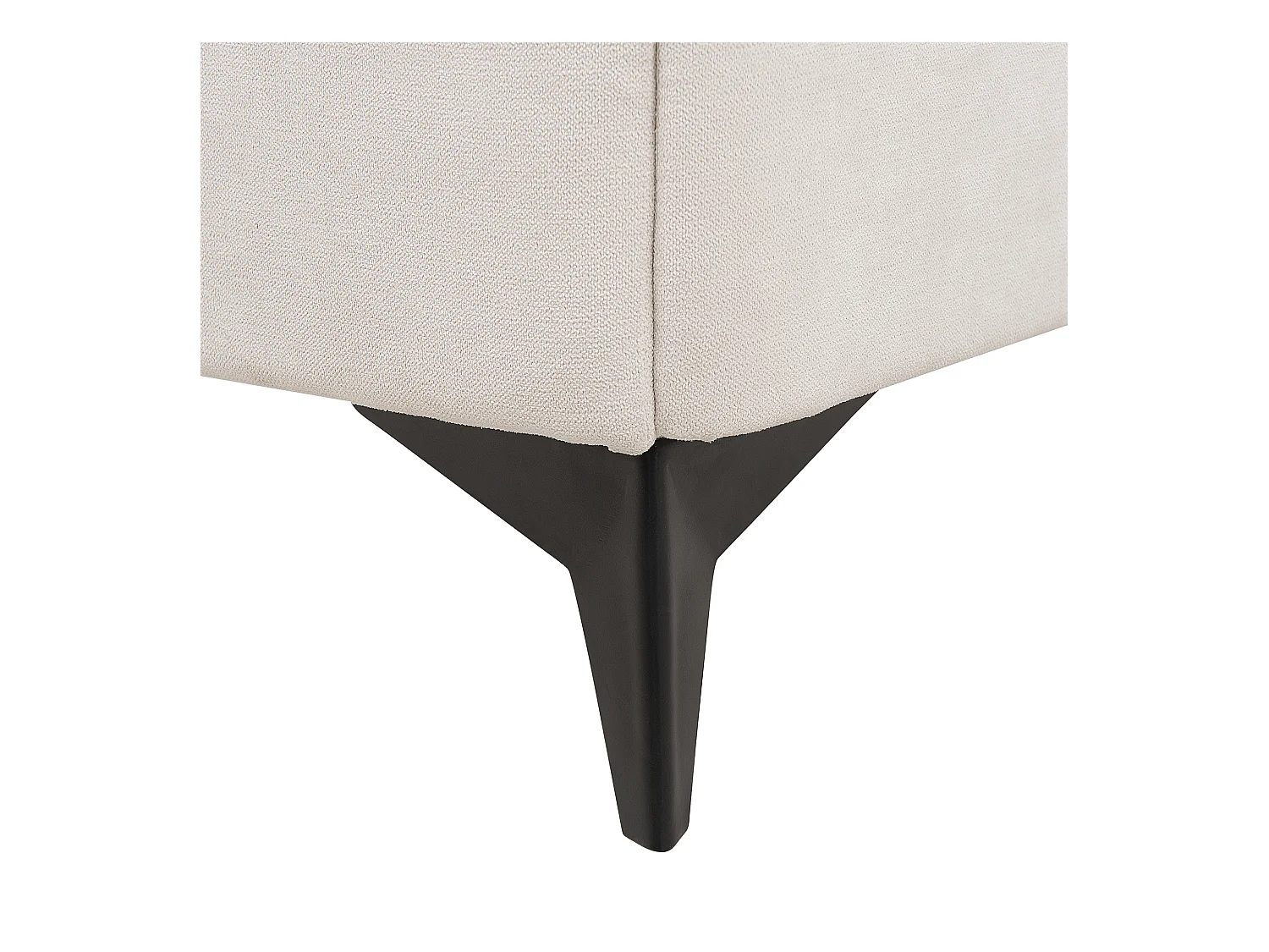 Elegantes Polsterbett in Beige Leinenoptik mit Lattenrost 160 x 200 cm Melle