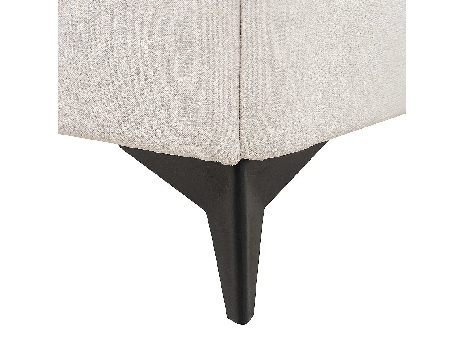 Elegantes Polsterbett in Beige Leinenoptik mit Lattenrost 160 x 200 cm Melle