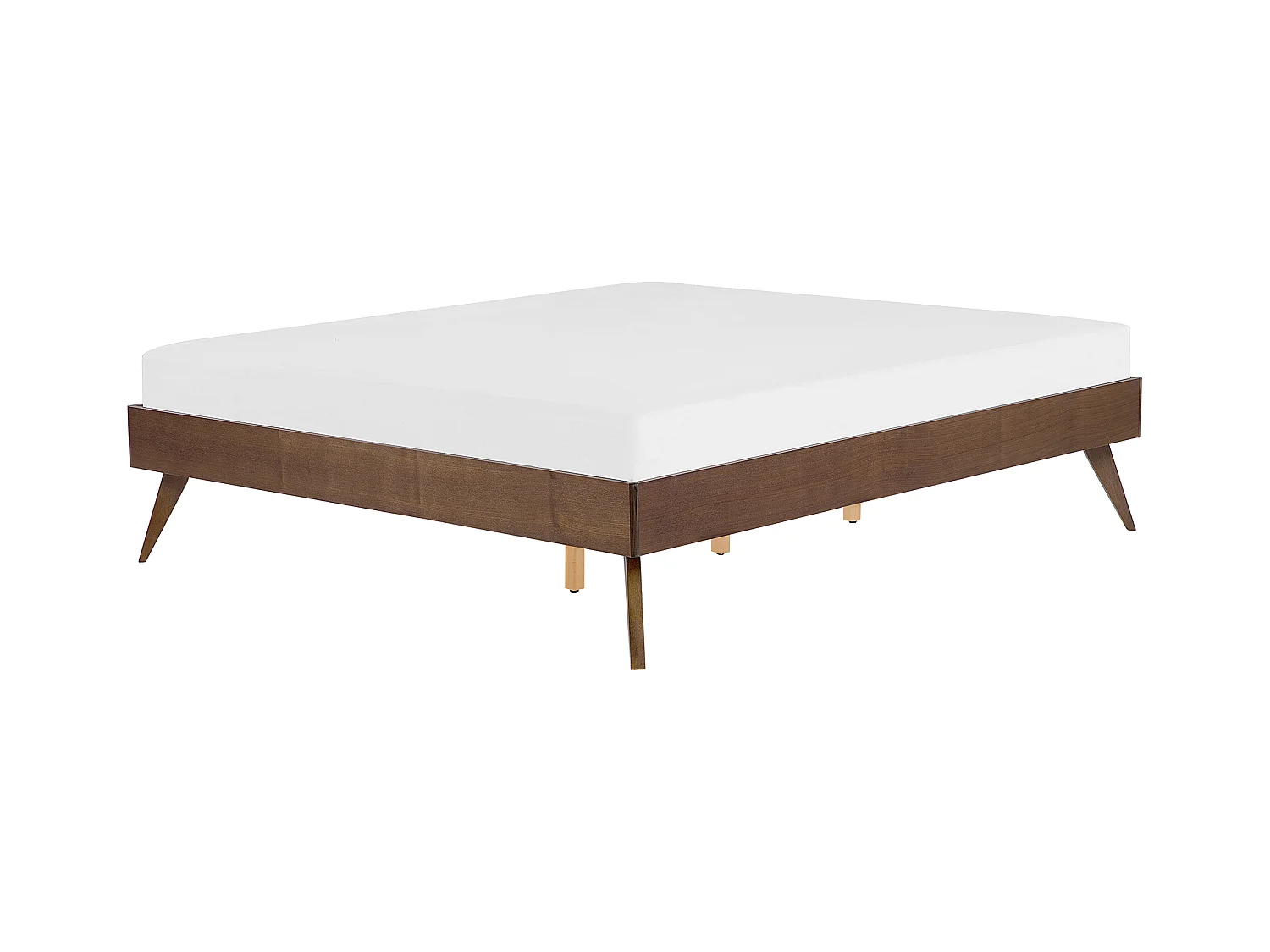Lit sans tête de lit BERRIC 140 x 200 cm Frêne foncé
