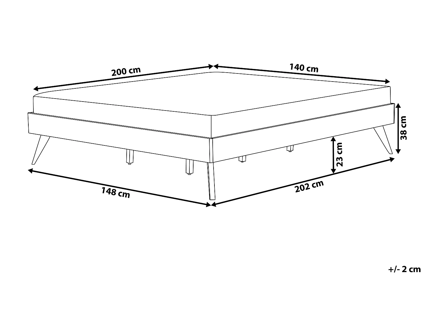Bett mit hohen Beinen Lattenrost 140 x 200 cm Holzoptik dunkelbraun Berric