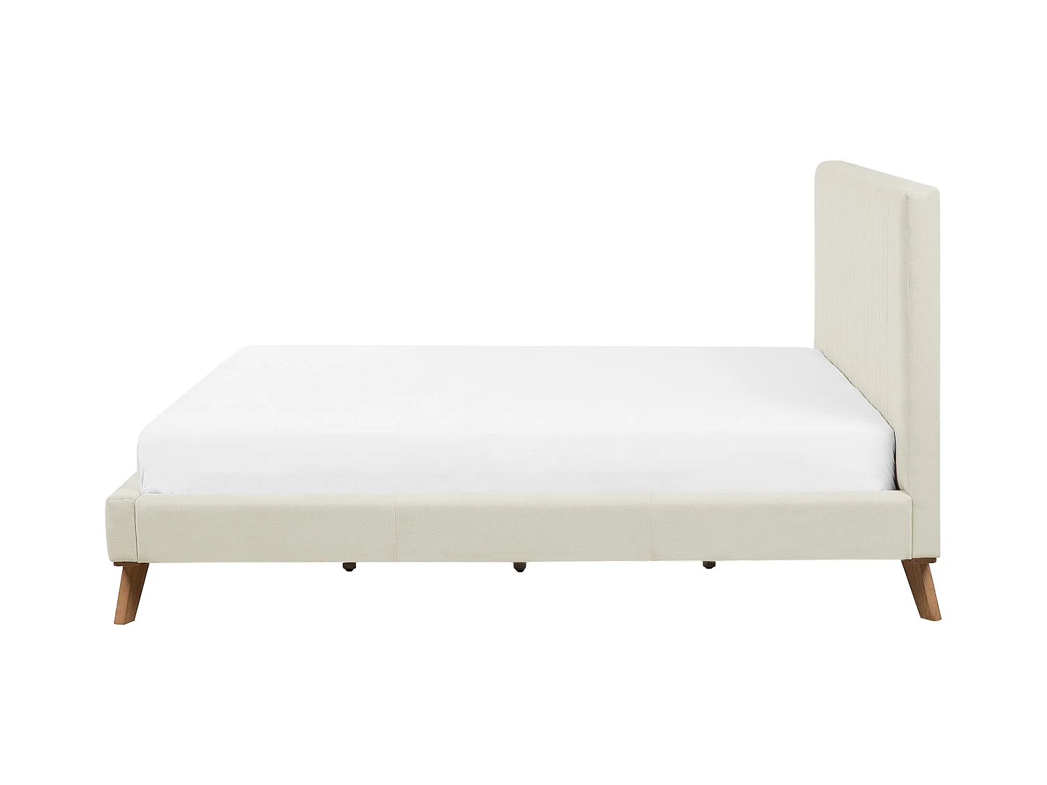 Designer Polsterbett beige 160 x 200 cm Stoffbett Doppelbett Talence