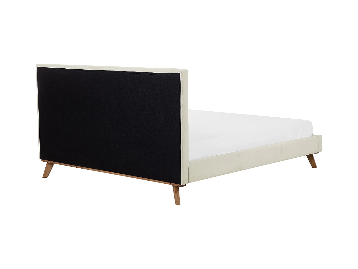 Designer Polsterbett beige 160 x 200 cm Stoffbett Doppelbett Talence