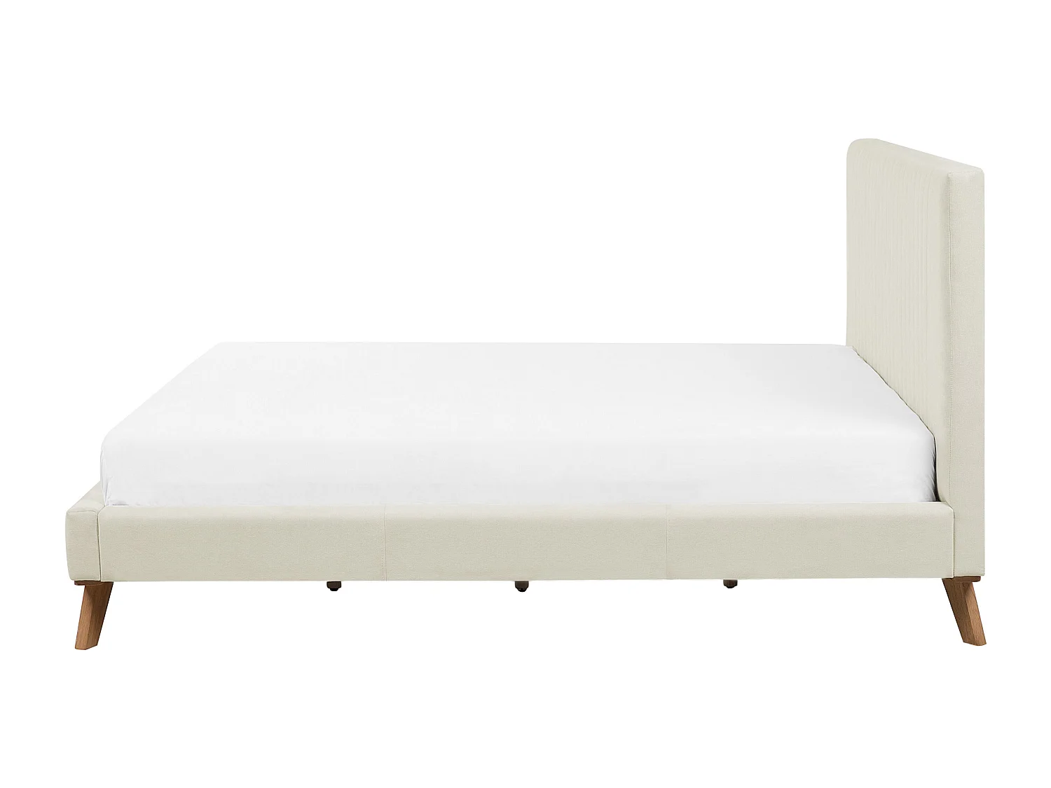 Designer Polsterbett beige 160 x 200 cm Stoffbett Doppelbett Talence