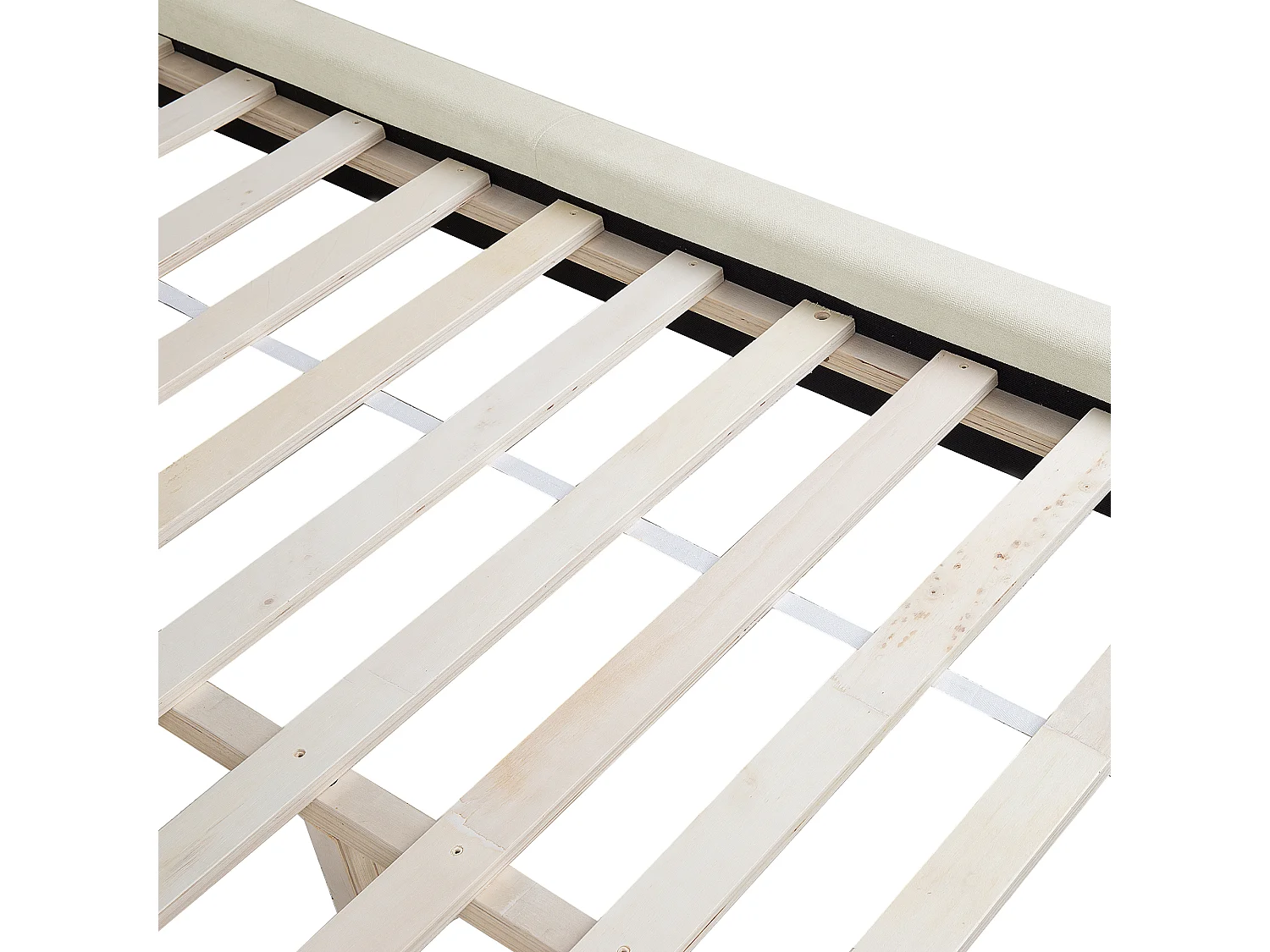 Designer Polsterbett beige 160 x 200 cm Stoffbett Doppelbett Talence