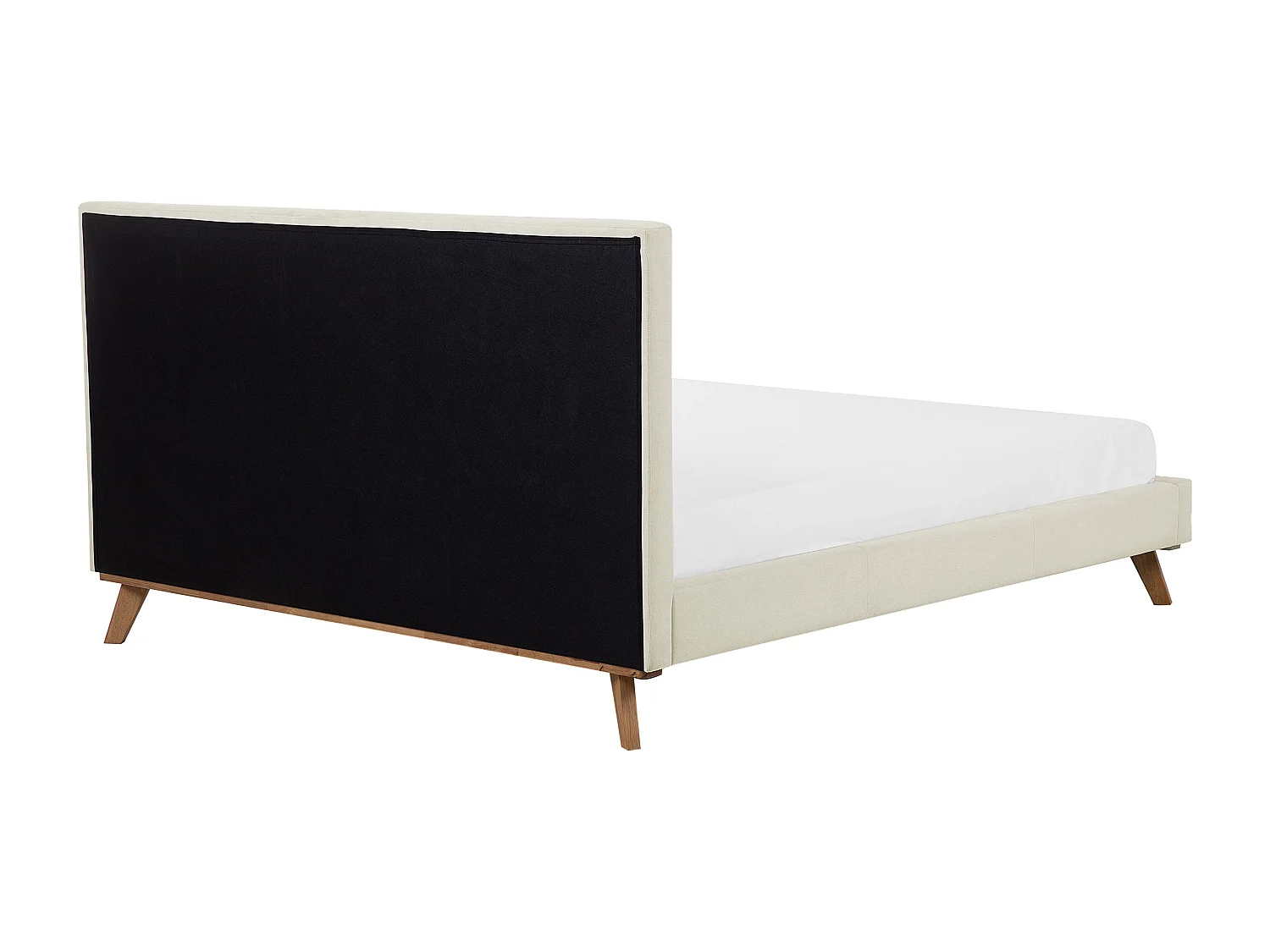 Cama Chenille TALENCE 160 x 200 cm Creme claro