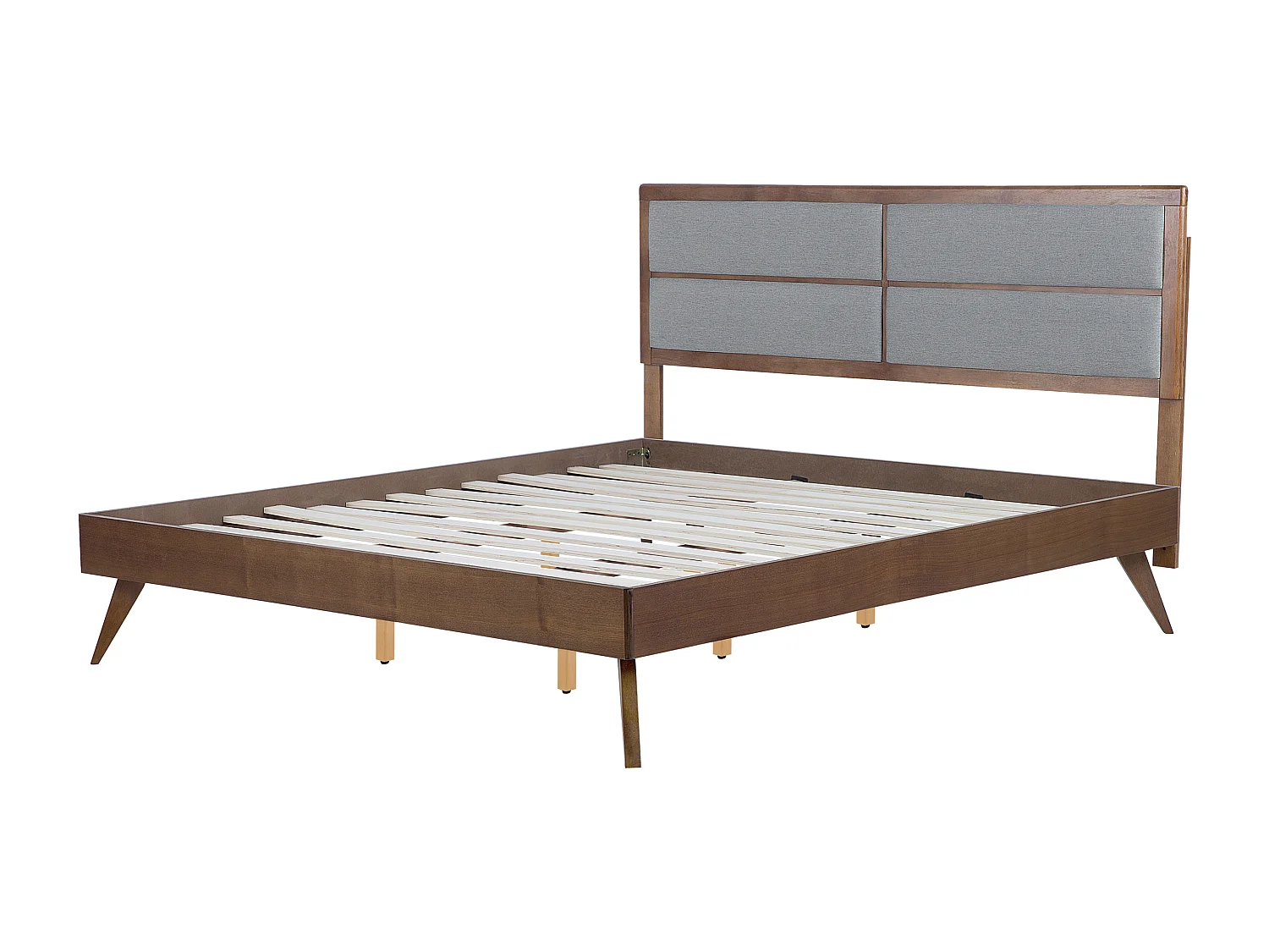 Lit avec sommier POISSY 180 x 200 cm Frêne foncé