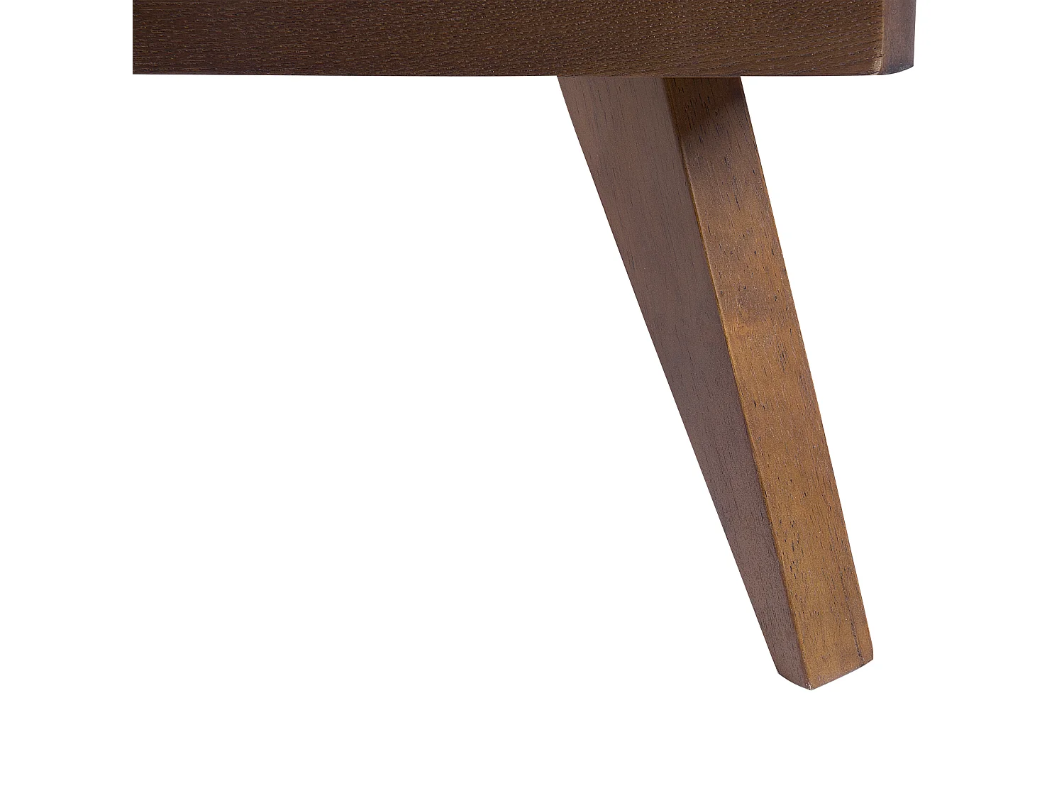 Bett Holzoptik dunkelbraun / grau mit Lattenrost 160x200cm hohes Kopfteil Poissy