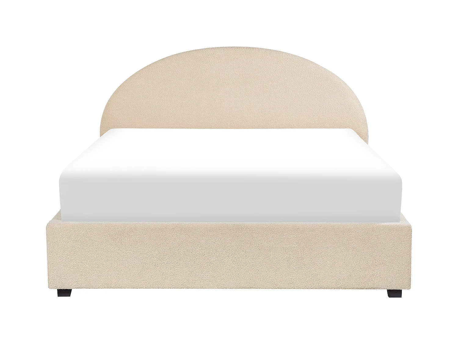 Bed met opbergruimte Bouclé VAUCLUSE 180 x 200 cm Beige