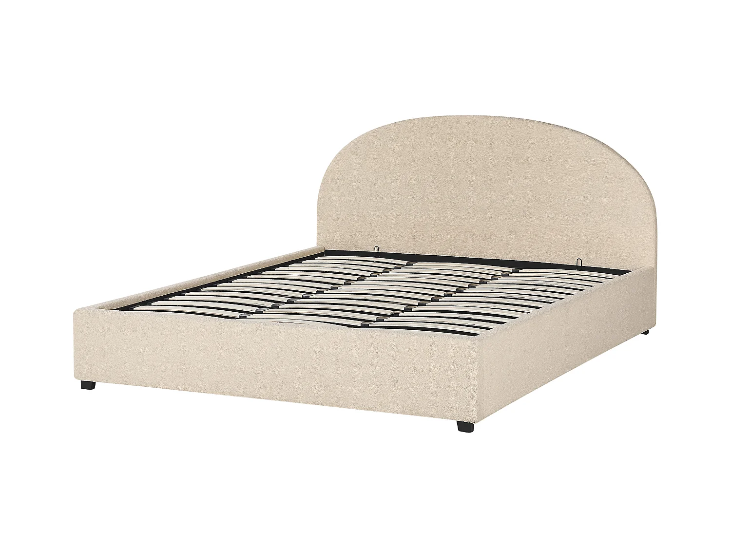 Bed met opbergruimte Bouclé VAUCLUSE 180 x 200 cm Beige