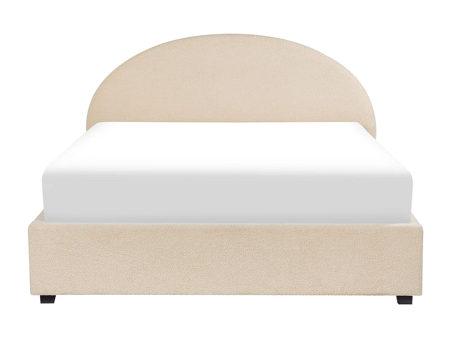 Lit ottoman Bouclé VAUCLUSE 180 x 200 cm Beige