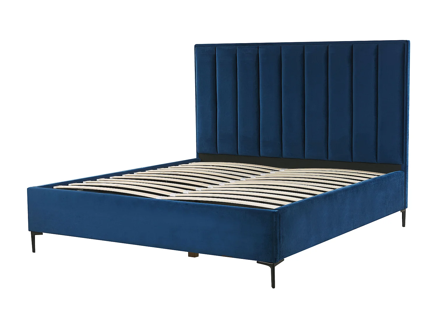 Ensemble de chambre Velours SEZANNE 180 x 200 cm Bleu marine