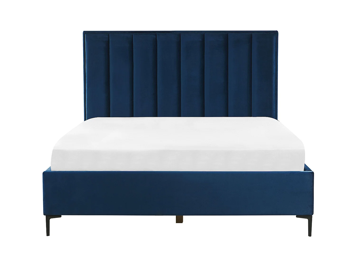 Schlafzimmer Set Bett blau mit Nachttisch Lattenrost 160x200 cm Sezanne