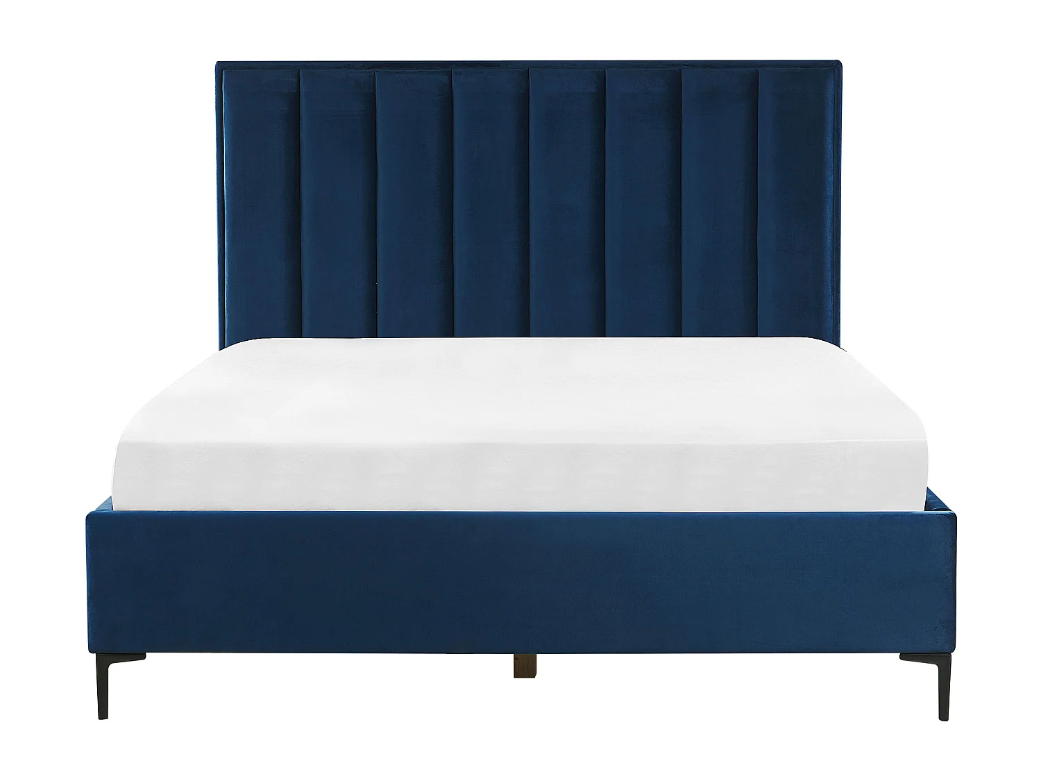 Ensemble de chambre Velours SEZANNE 160 x 200 cm Bleu marine