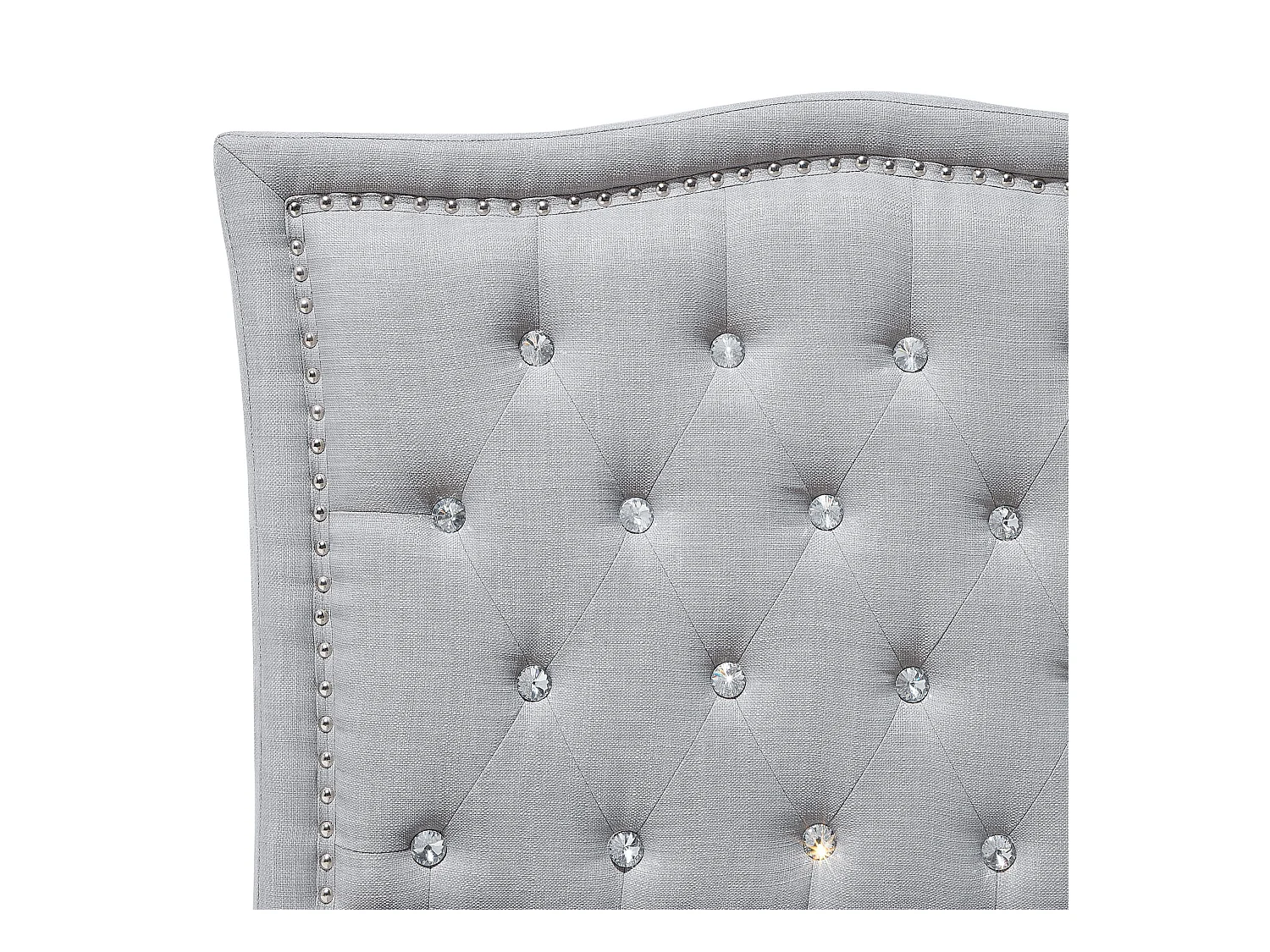 Bed Stof METZ 180 x 200 cm Lichtgrijs