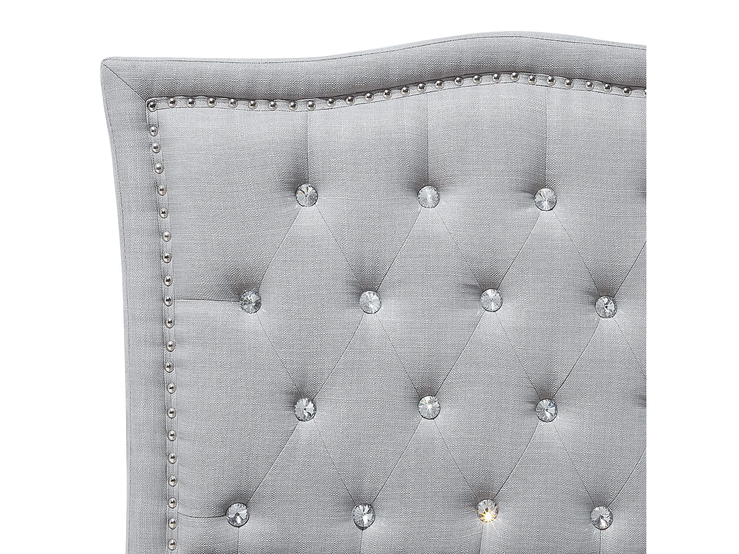 Bed Stof METZ 180 x 200 cm Lichtgrijs