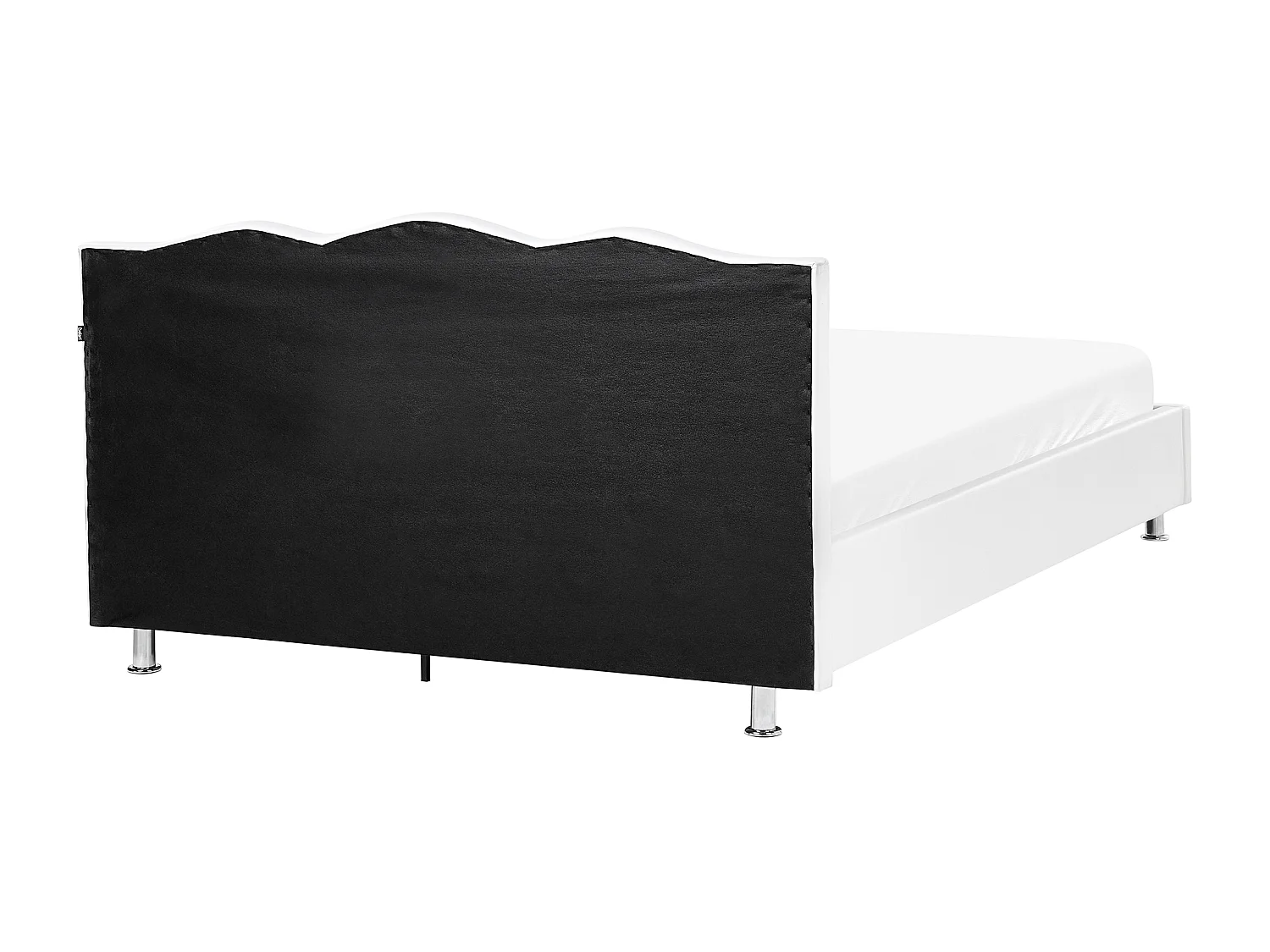 Cama baú Pele sintética METZ 160 x 200 cm Branco