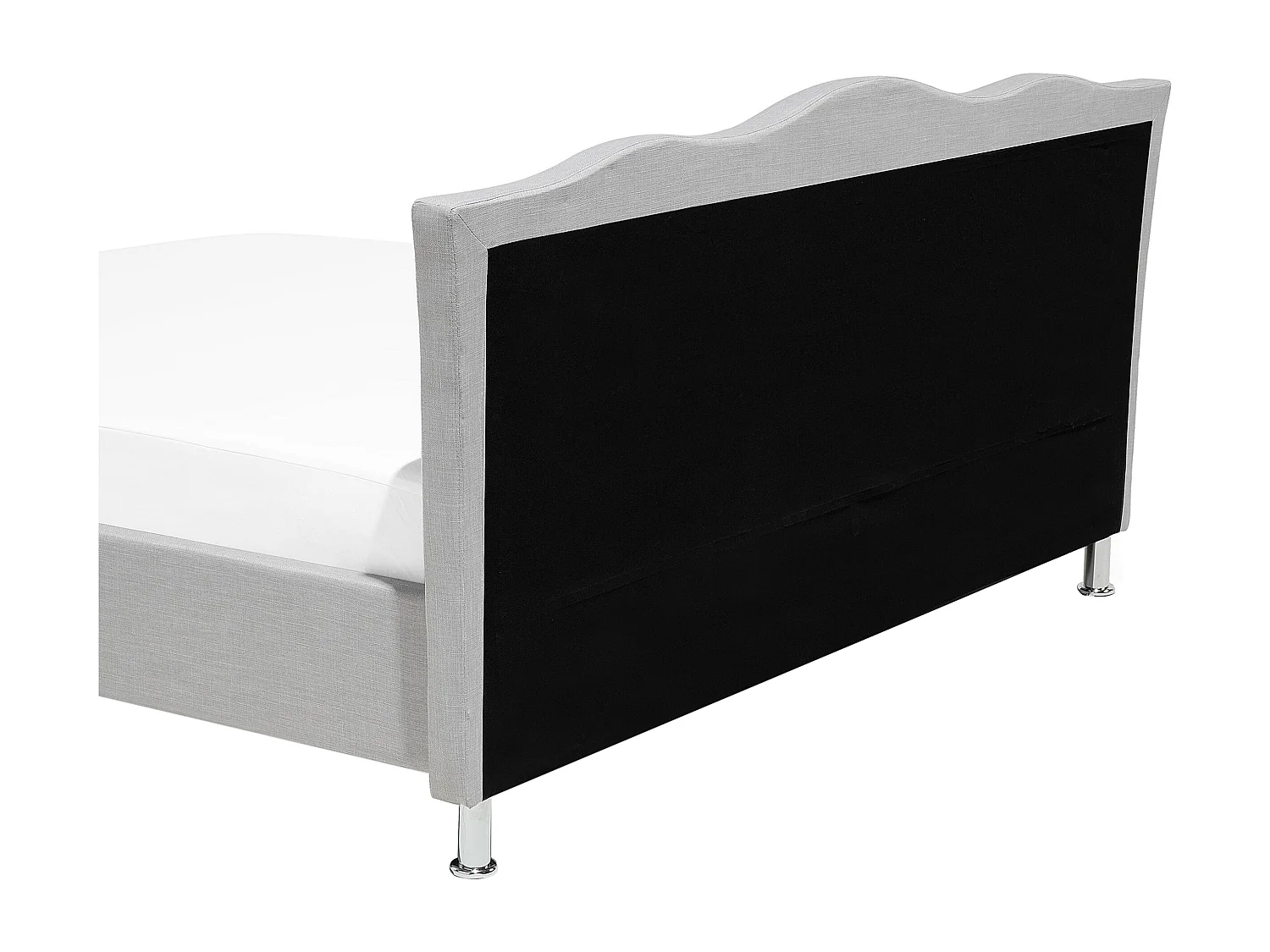Bed met opbergruimte Stof METZ 180 x 200 cm Lichtgrijs