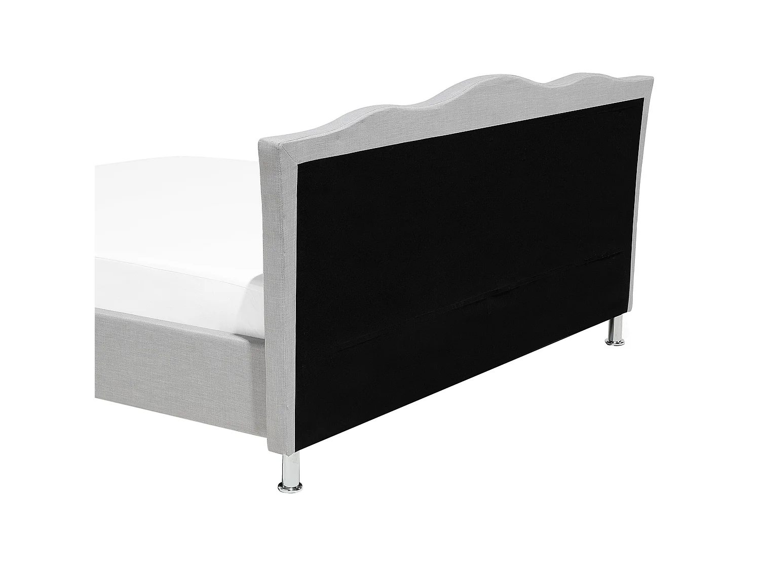 Bed met opbergruimte Stof METZ 180 x 200 cm Lichtgrijs