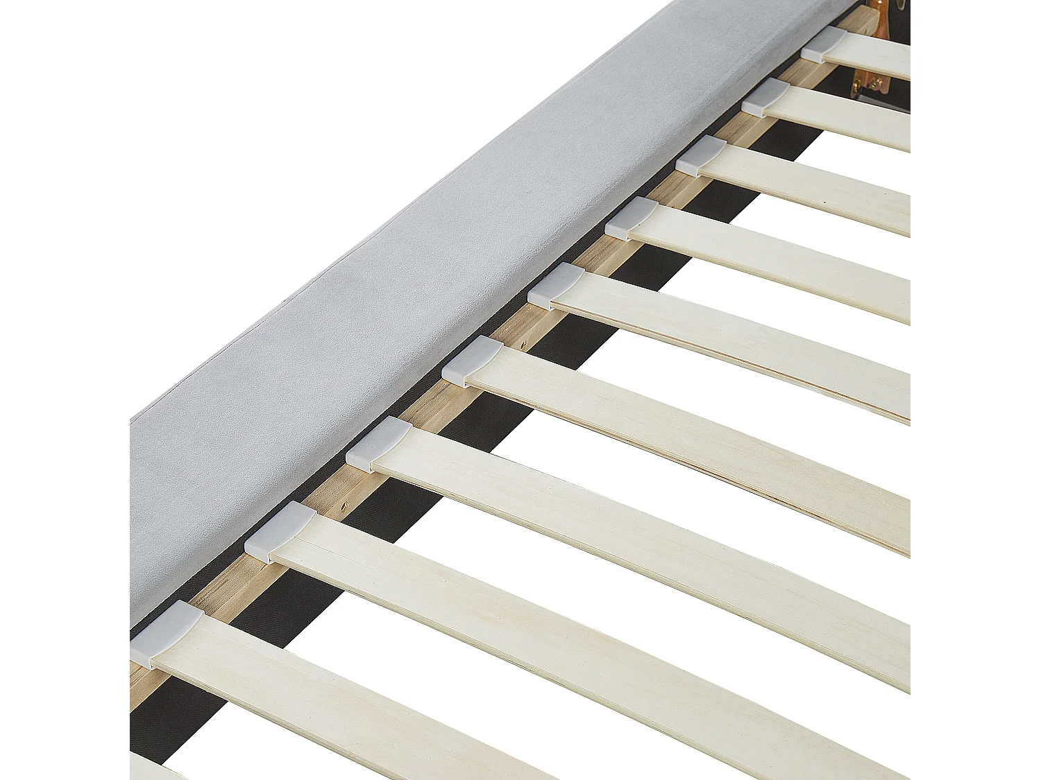 Bed Fluweel CAVAILLON 180 x 200 cm Lichtgrijs