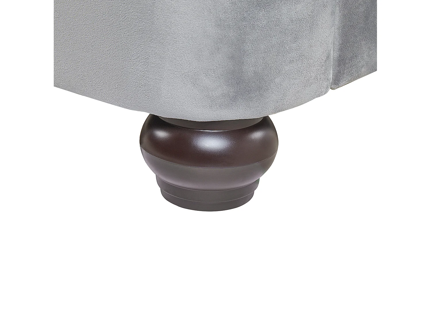 Bed Fluweel CAVAILLON 180 x 200 cm Lichtgrijs