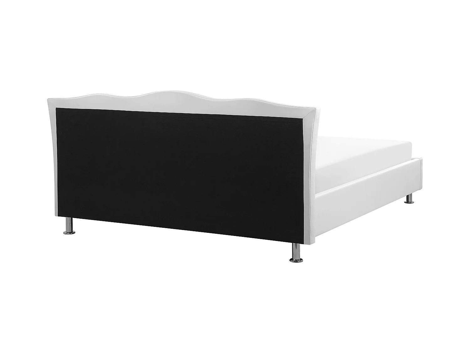 Lit avec sommier Cuir PU METZ 180 x 200 cm Blanc