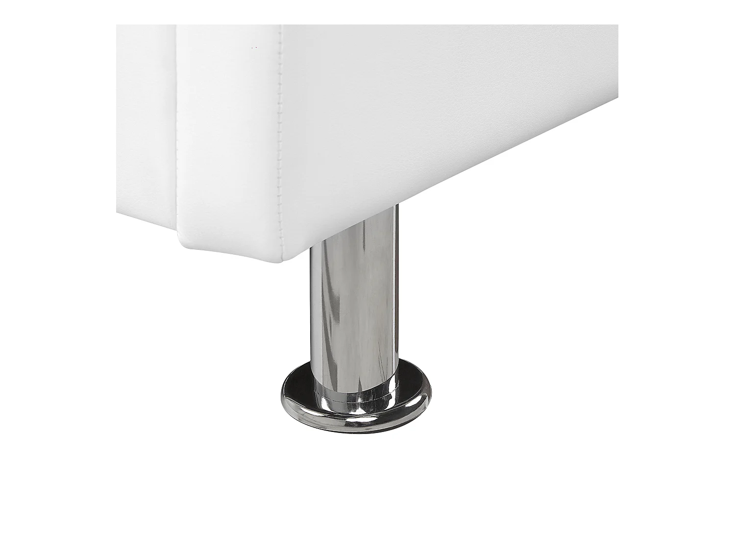 Lit avec sommier Cuir PU METZ 180 x 200 cm Blanc